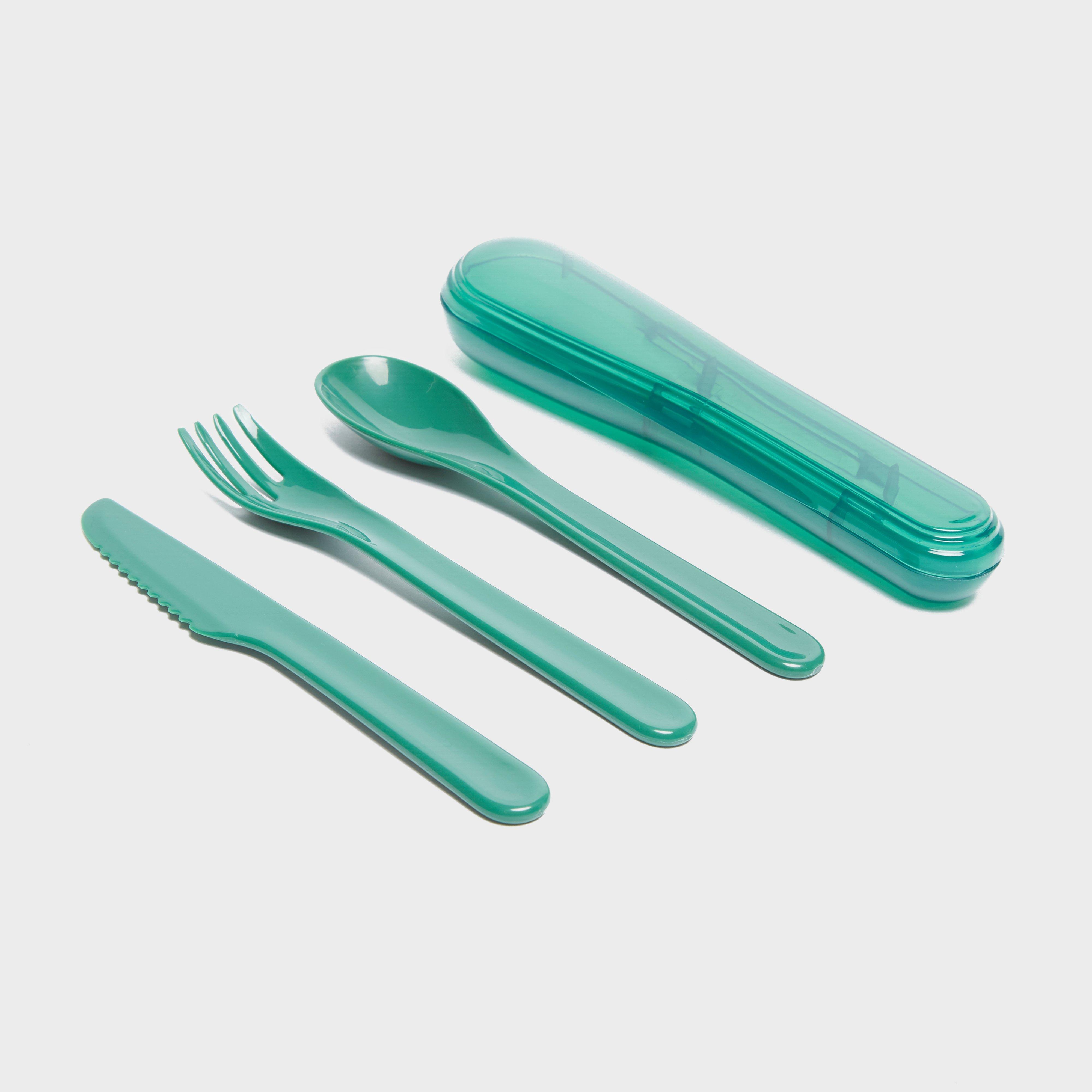 Photos - Other Camping Utensils Hi-Gear Cutlery To Go, Green 