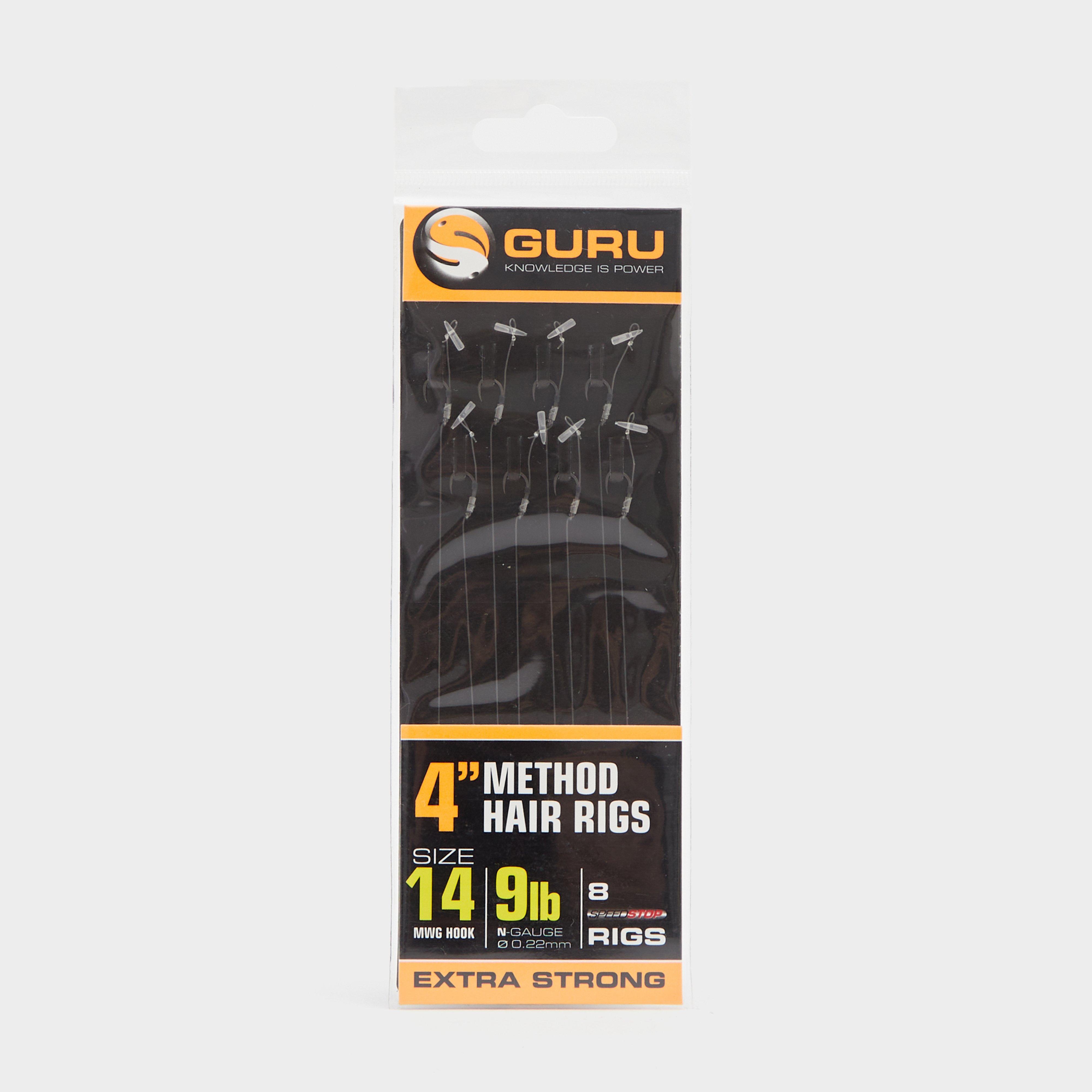 Image of GURU Method Hair Rigs With Speed Stops 4" Size 14-9lb Nylon