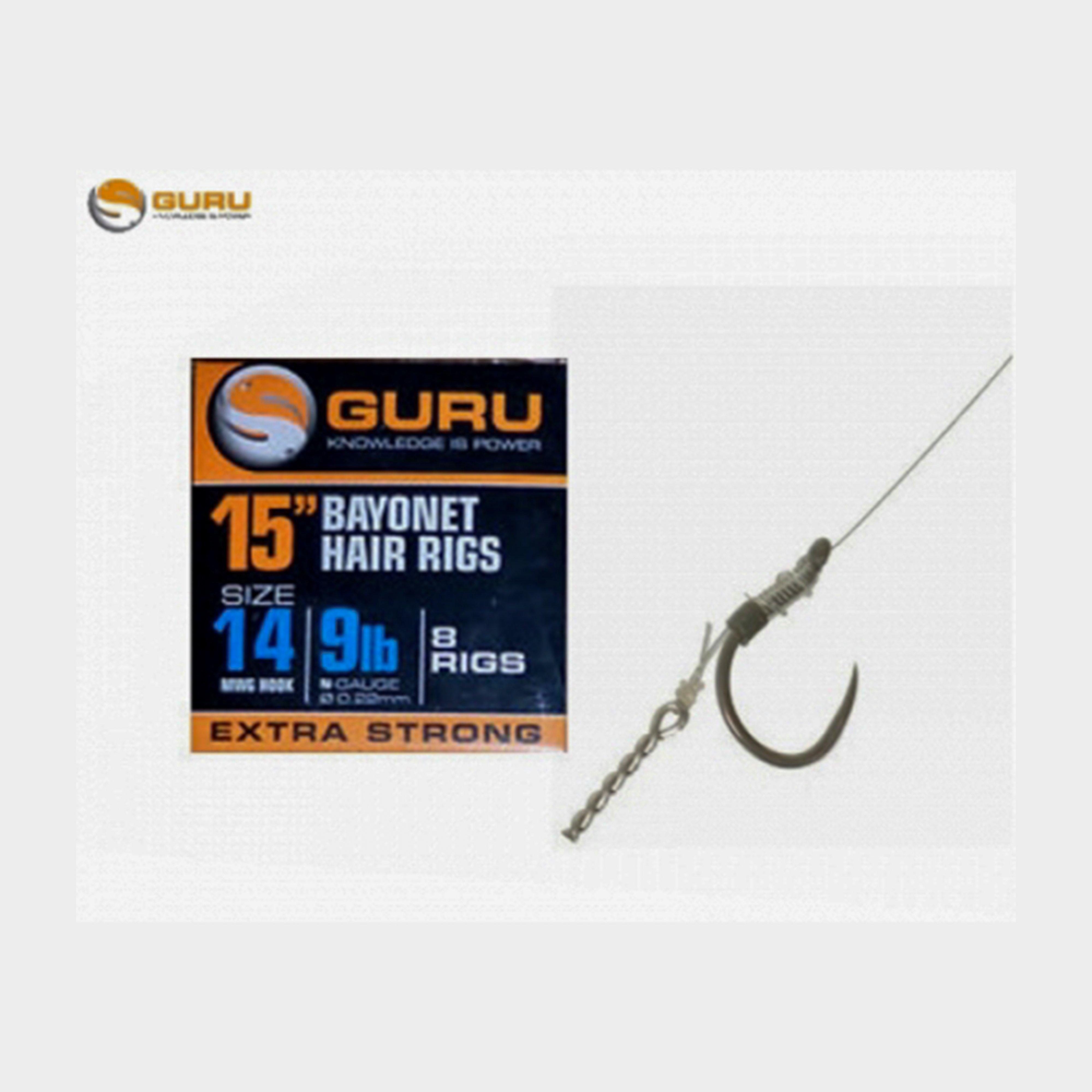 Image of GURU Bayonet Hair Rigs 15" Size 14, Black