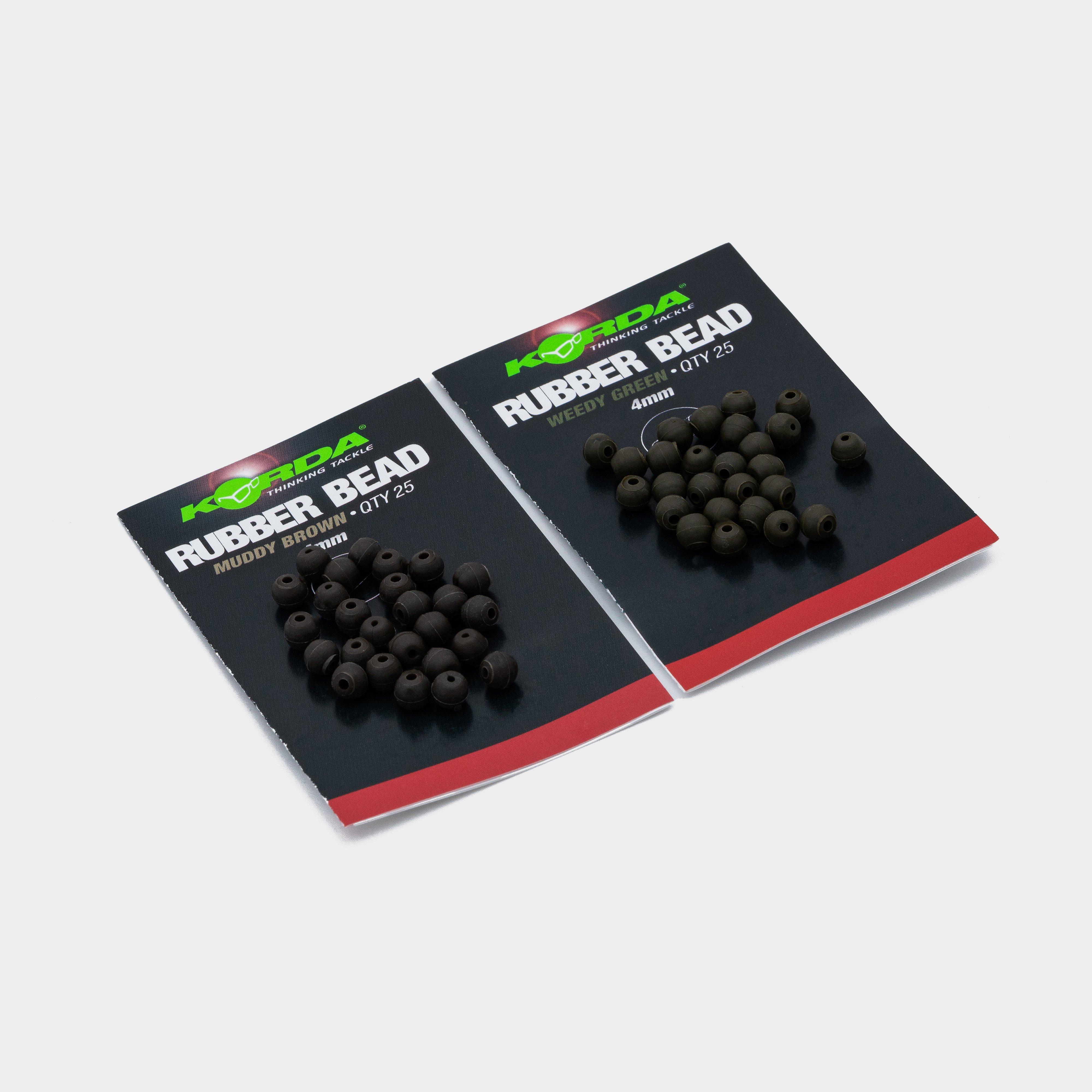 Image of Korda Safezone 4Mm Rbr Beads Weed Grn