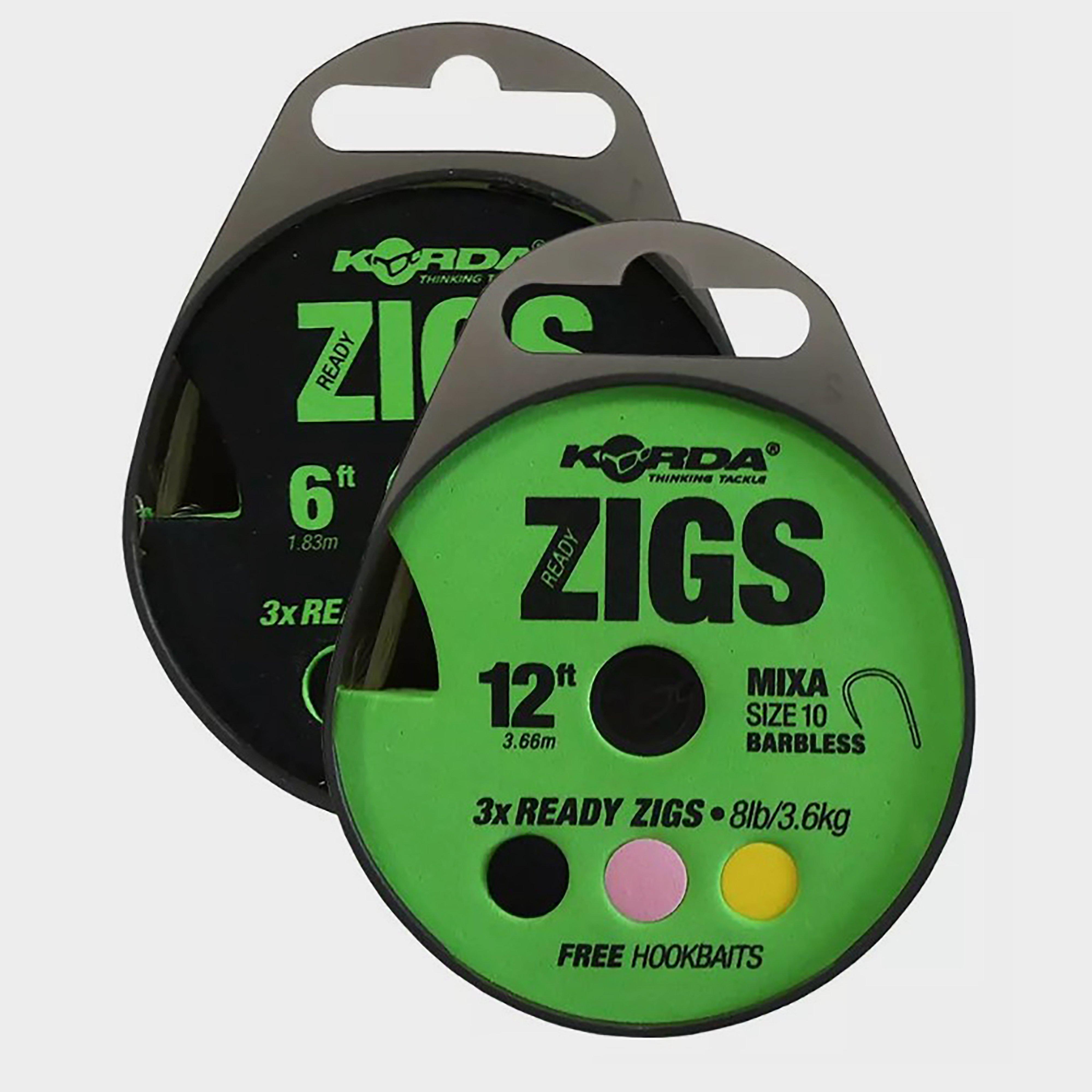 Image of Korda Ready Zigs 6ft Size 10, Green
