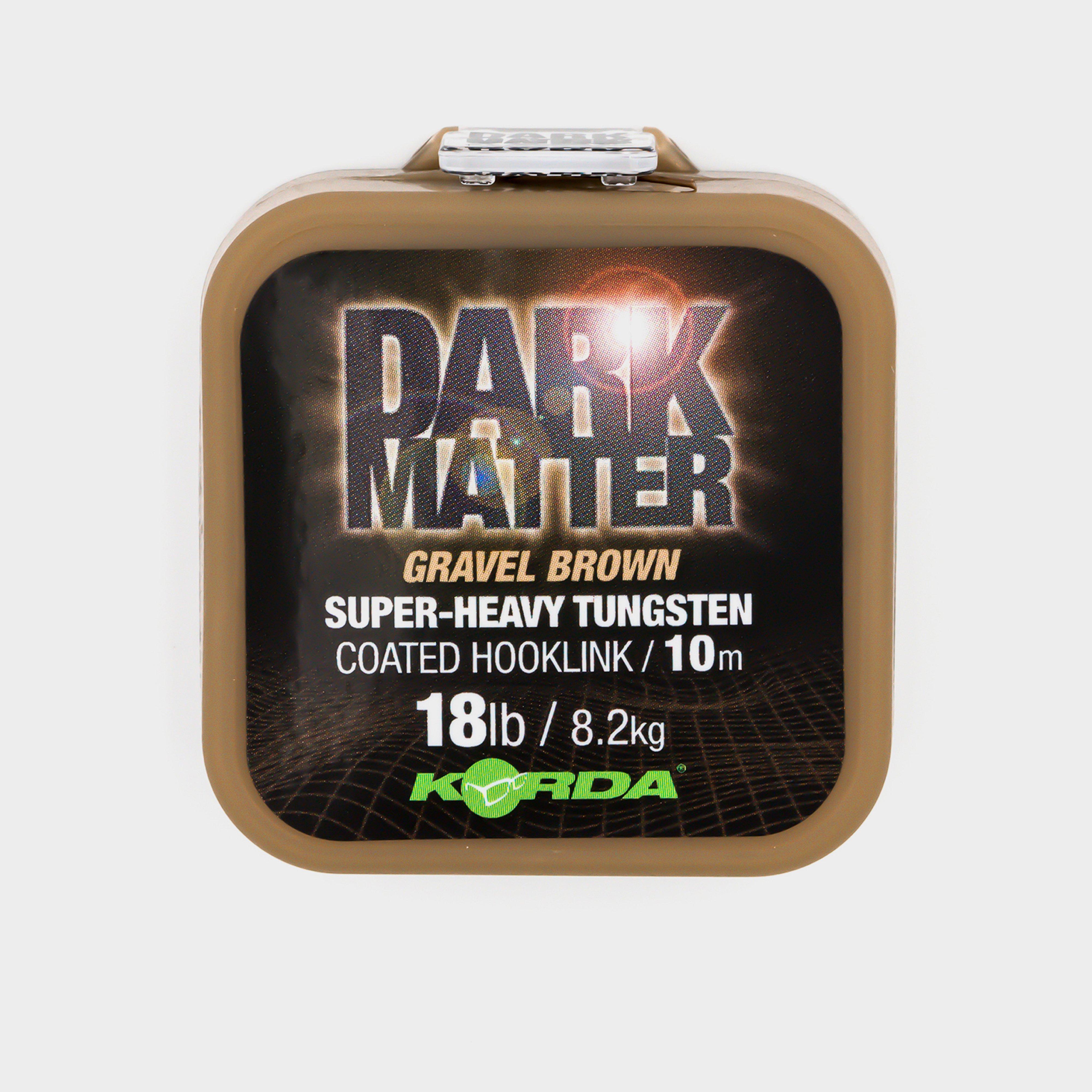 Image of Korda Dark Matter Tungsten Coated Braid Gravel Brown 18lb, Green