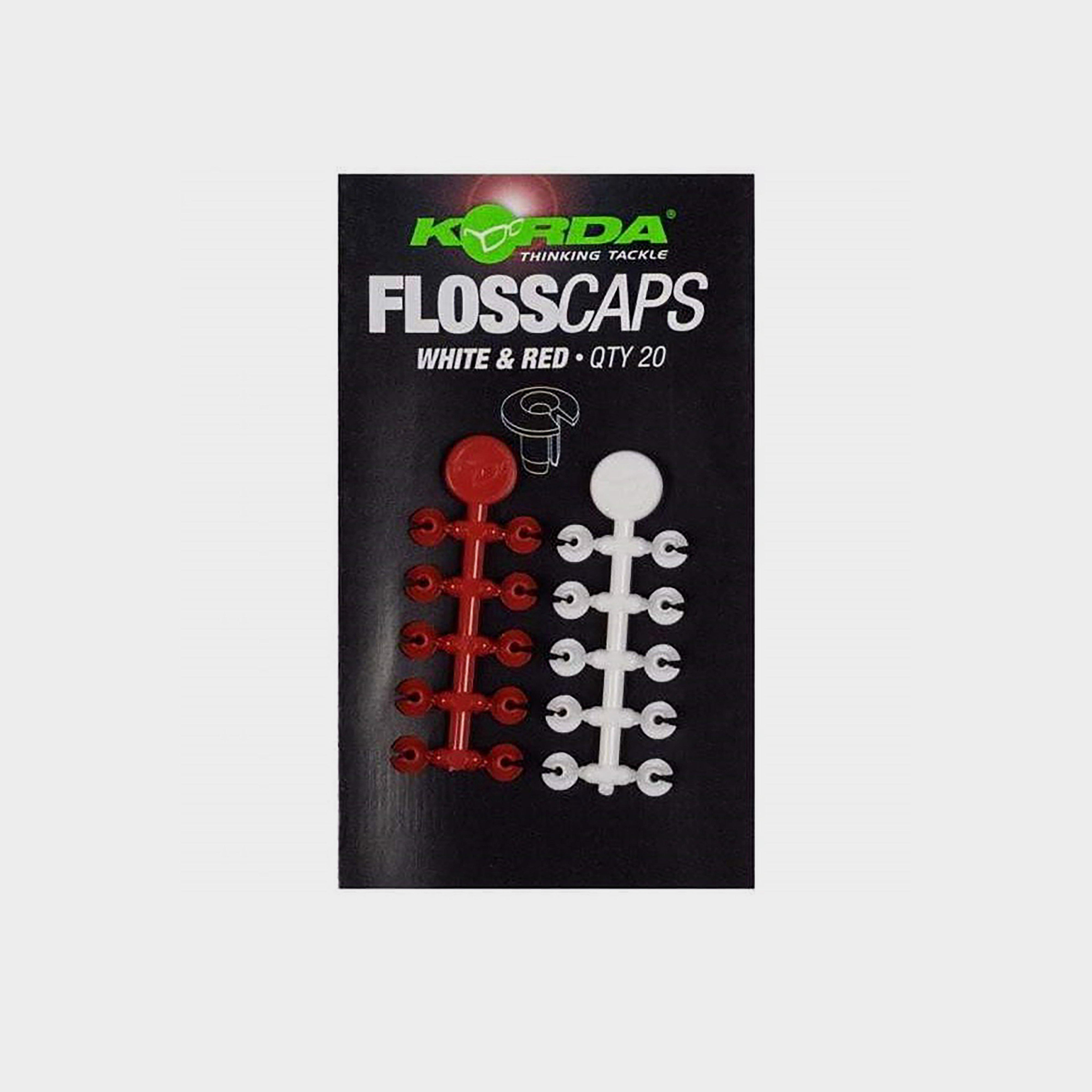 Image of Korda Floss Caps White/Red, White/Red