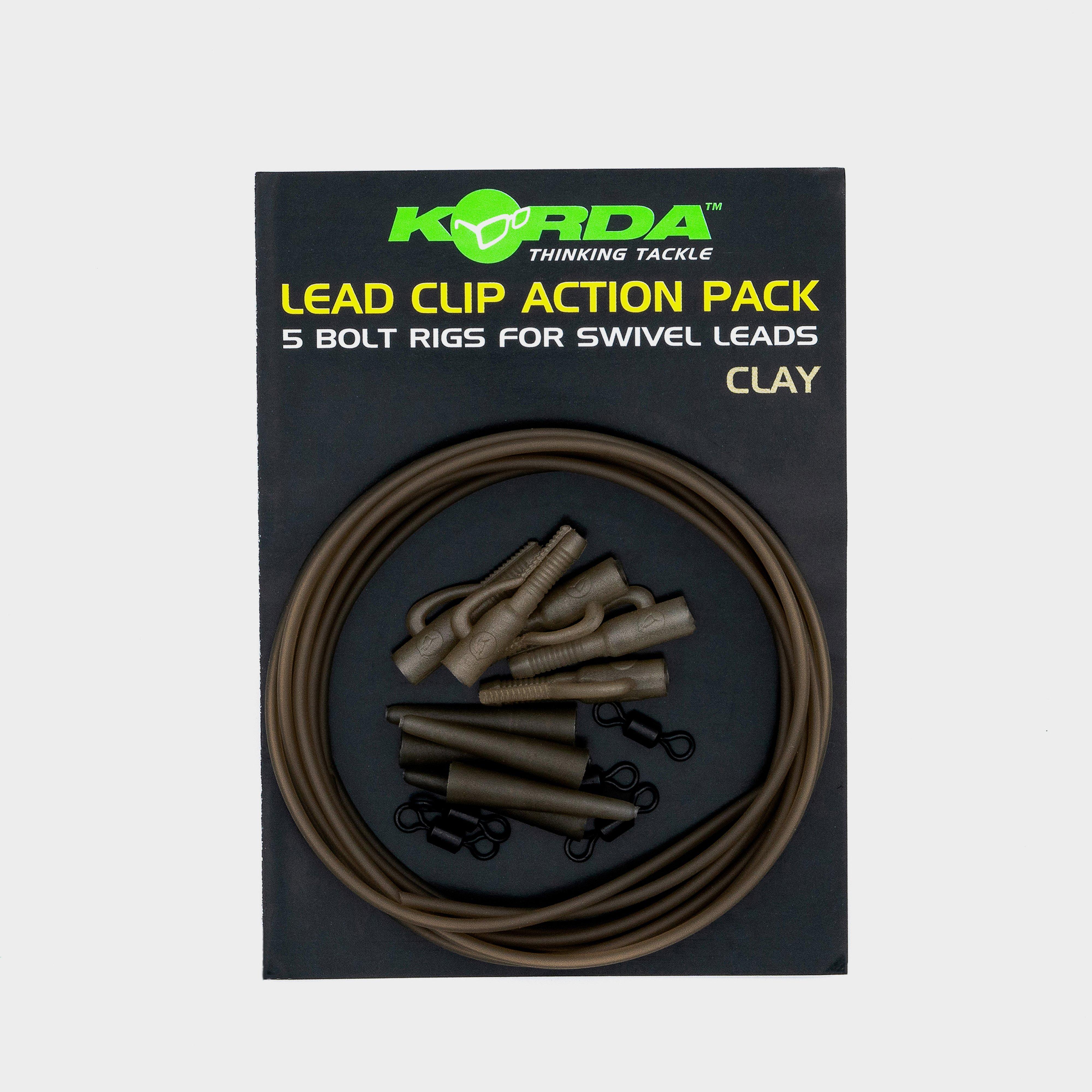 Image of Korda Lead Clip Action Pack Clay, Black