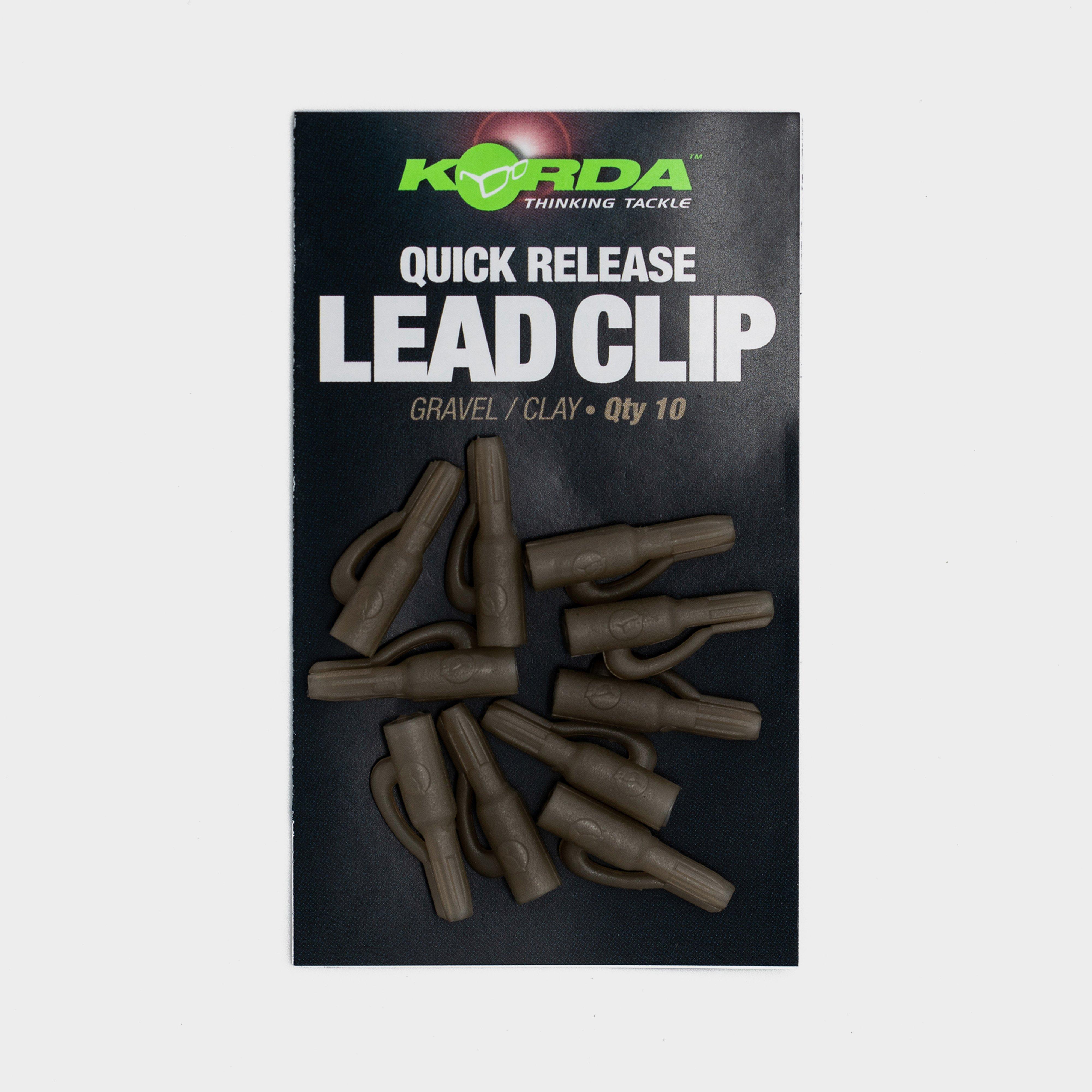 Image of Korda Quick Release Lead Clips Gravel, Green