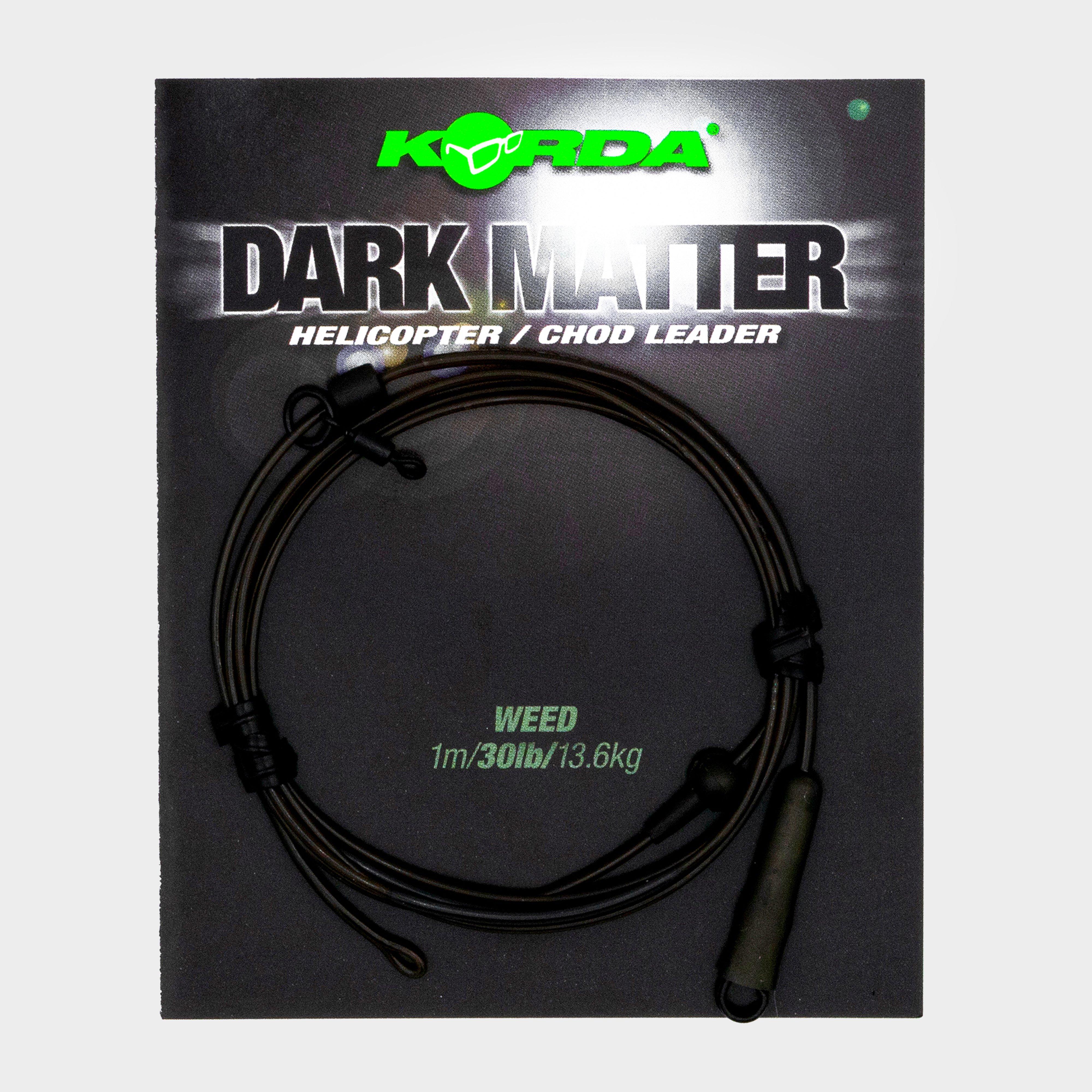 Image of Korda Dark Matter Heli-Safe Leader 30lb 1m Weed, Green