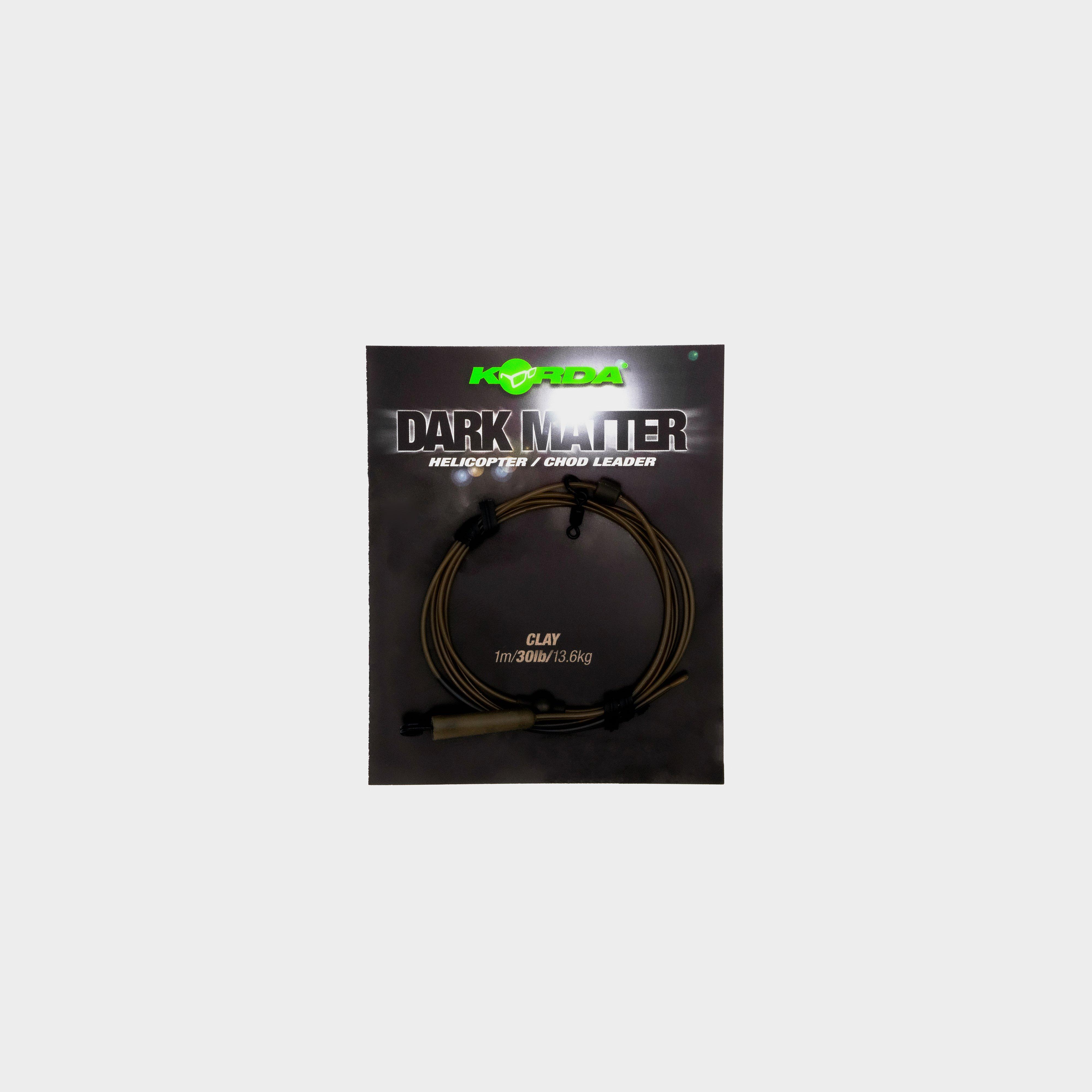 Image of Korda Dark Matter Heli-Safe Leader 30lb 1m Clear, Black