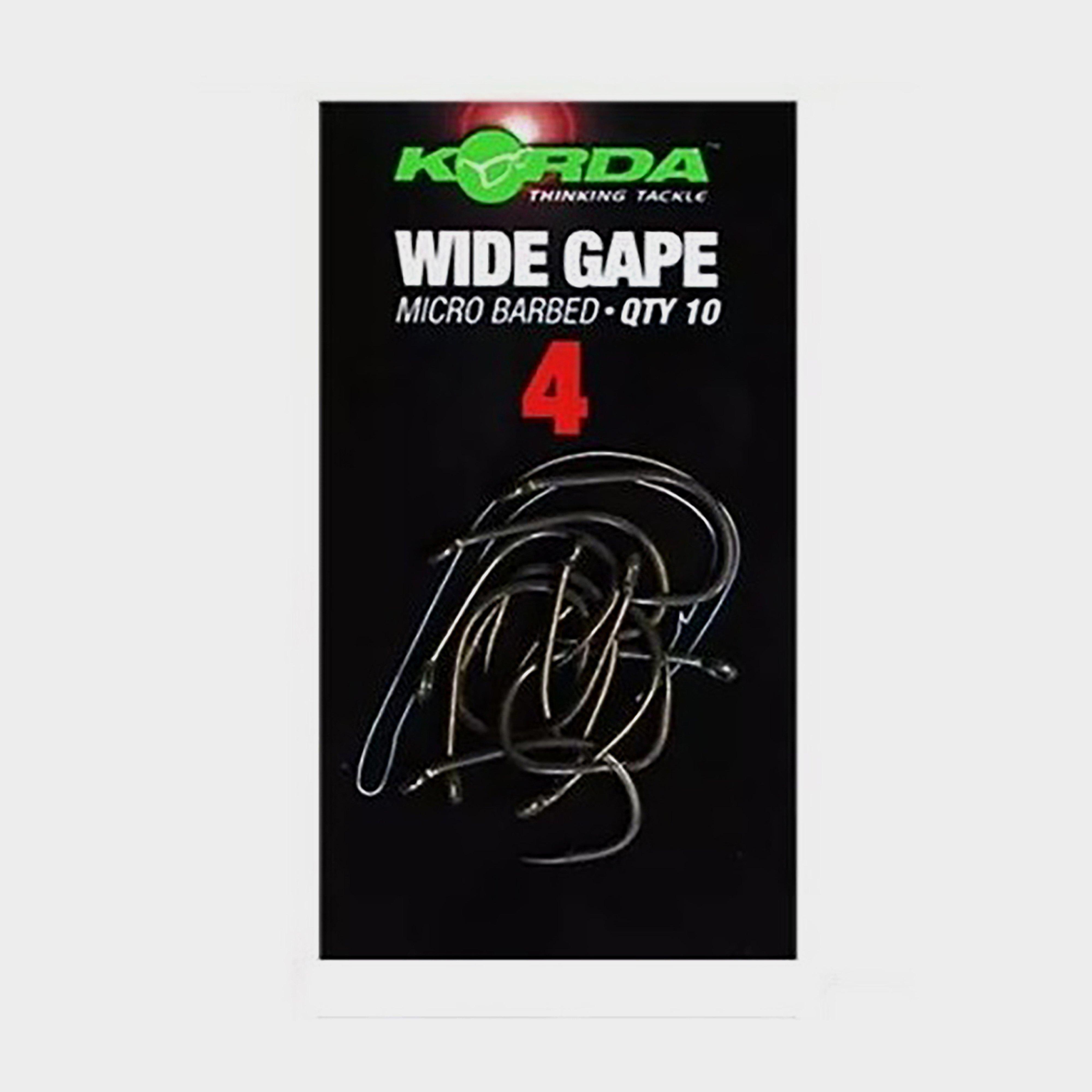 Image of Korda Wide Gape Hook Barbed Size 4, Black