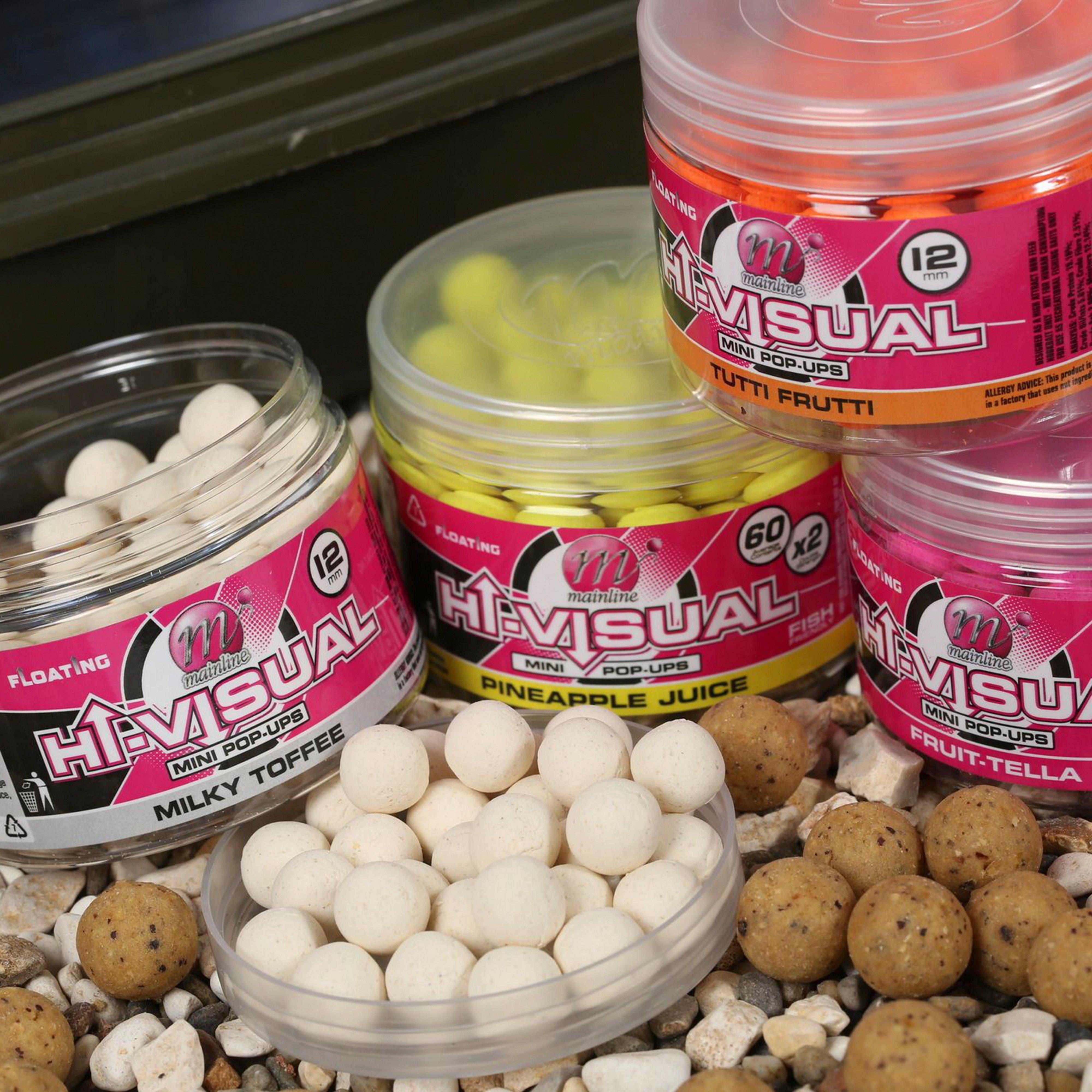 Image of MAINLINE Hi-Visual Washed Out Pink Pop-Ups Shellfish Black Pepper 12mm, Multi Coloured