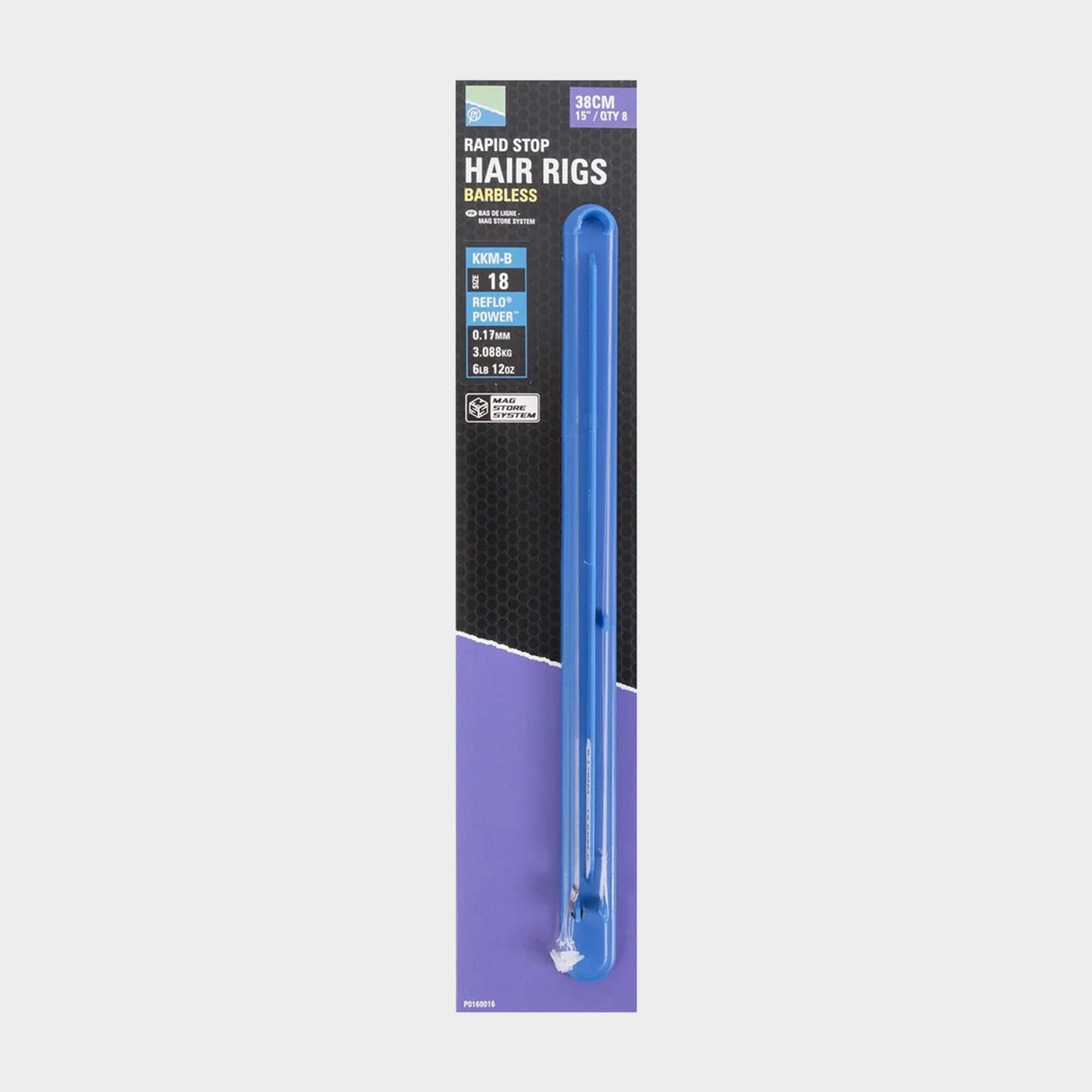 Image of PRESTON INNOVATION Rapid Stop Hair Rigs KKMB (Size 18, 15 inches), Blue