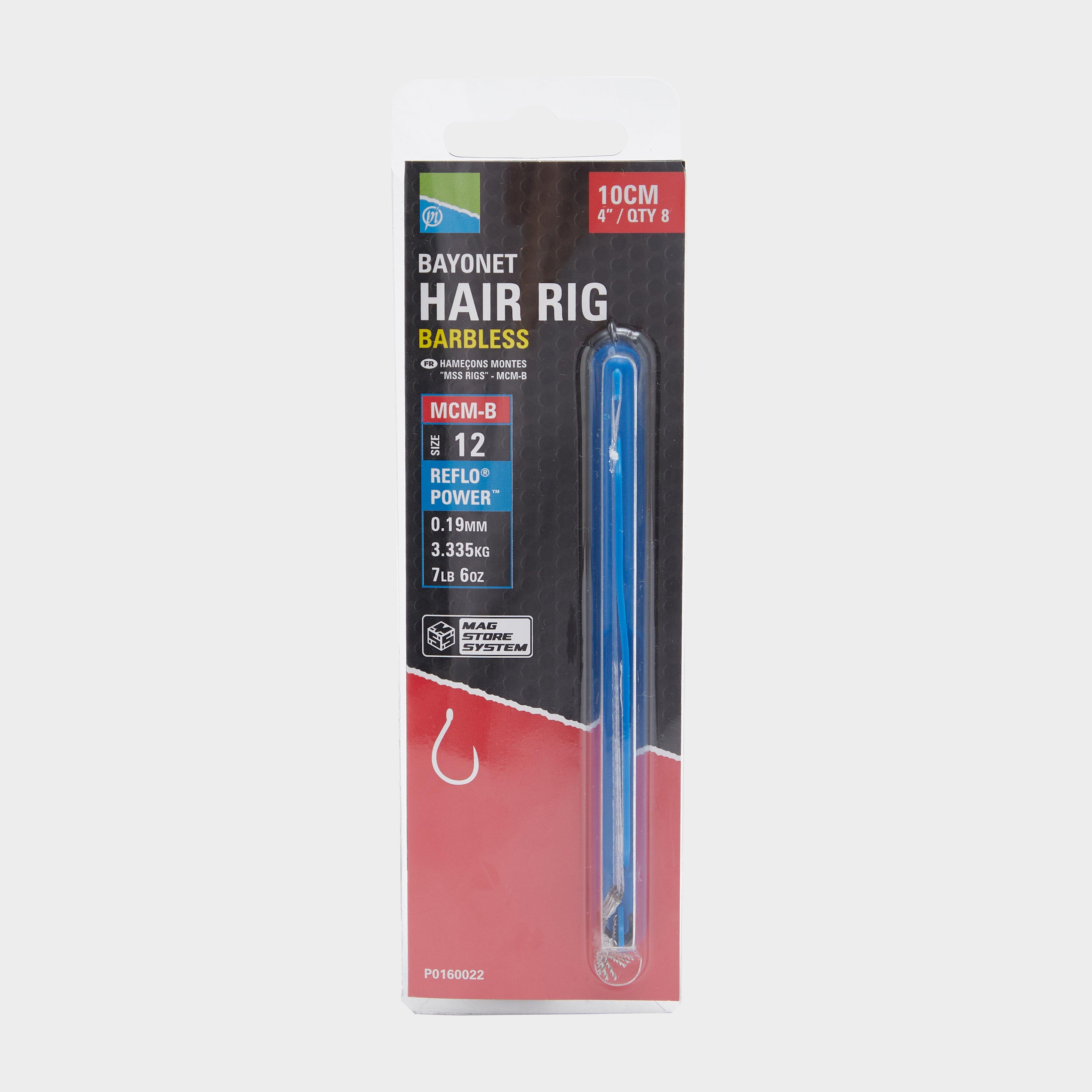 Image of PRESTON INNOVATION MCM-B Bayonet Hair Rigs 4inch - Size 12, Blue