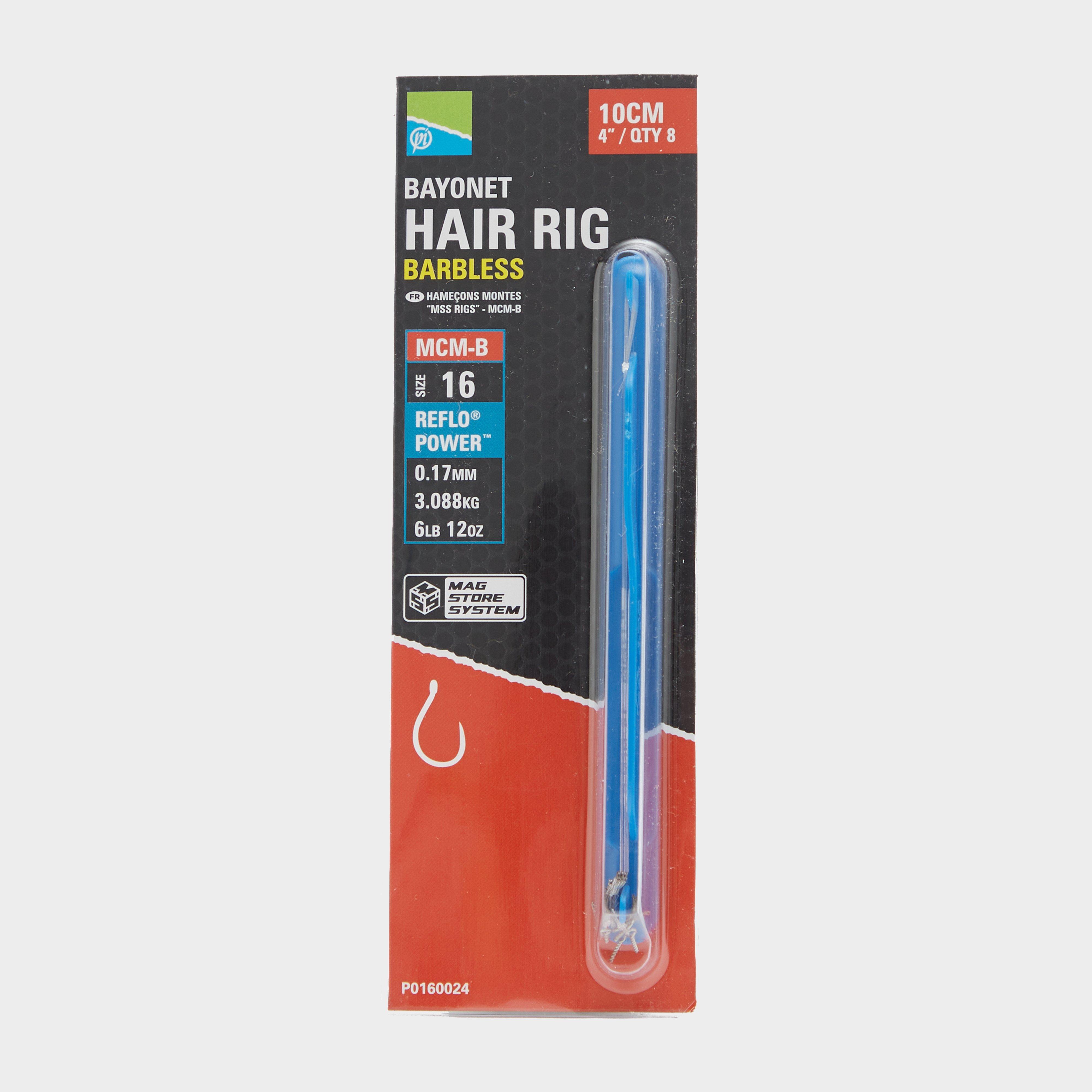 Image of PRESTON INNOVATION MCM-B Bayonet Hair Rigs 4inch - Size 16, Blue