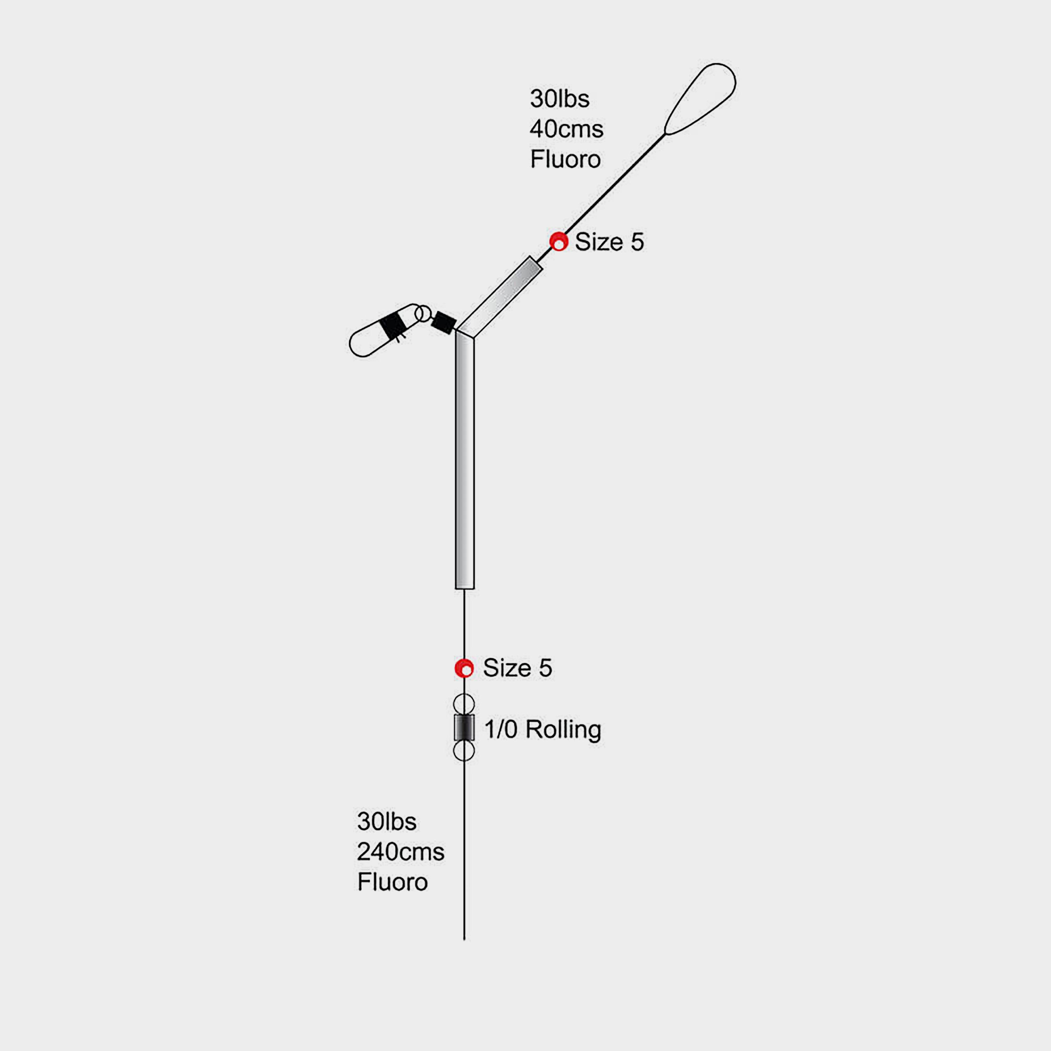 Image of TRONIX Shad Rig 30lb, White