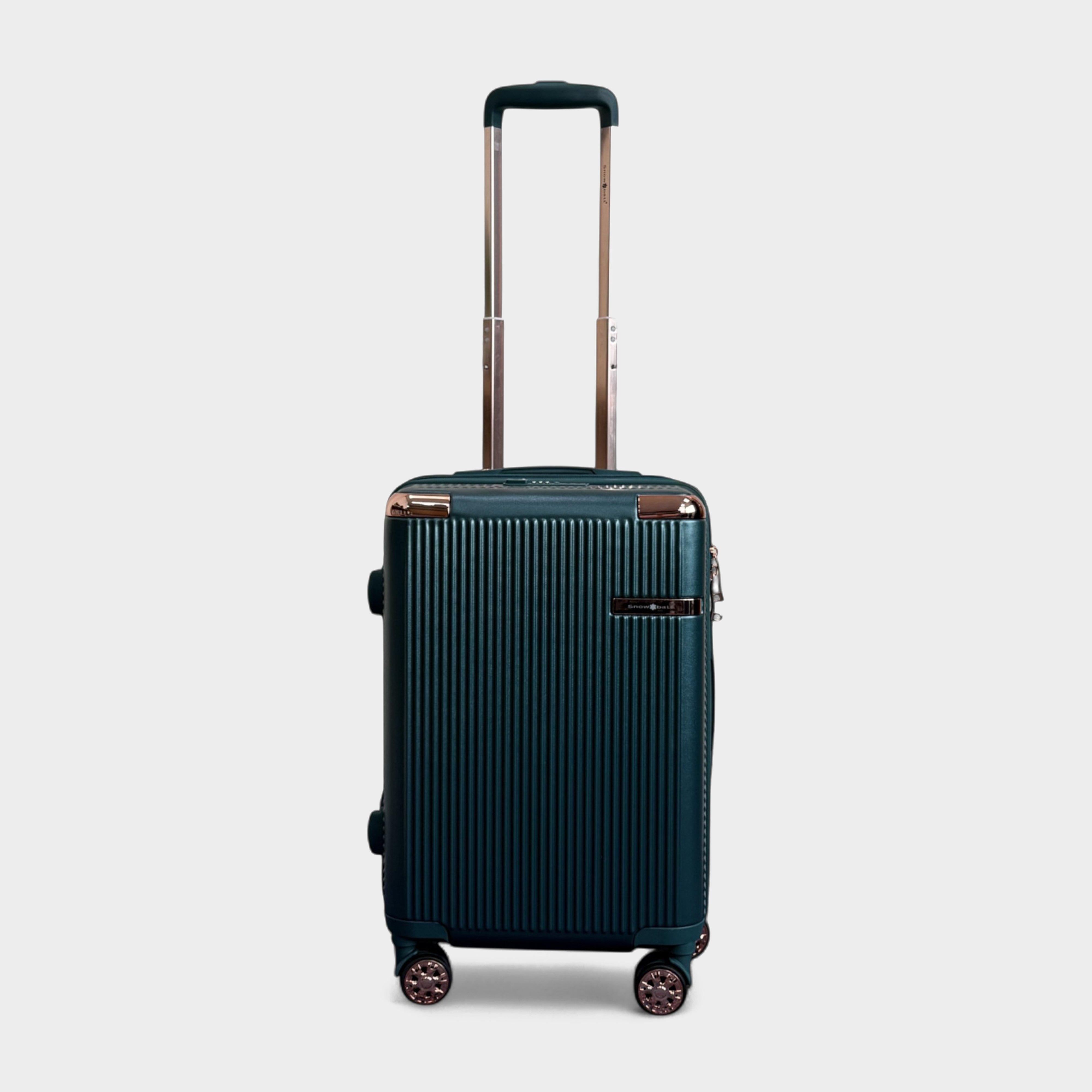 Image of Infinity Leather Hard Shell Cabin 55 X 36 X 22 Cm Pc Suitcase Luggage Suitable For Easyjet, Ryanair, Green