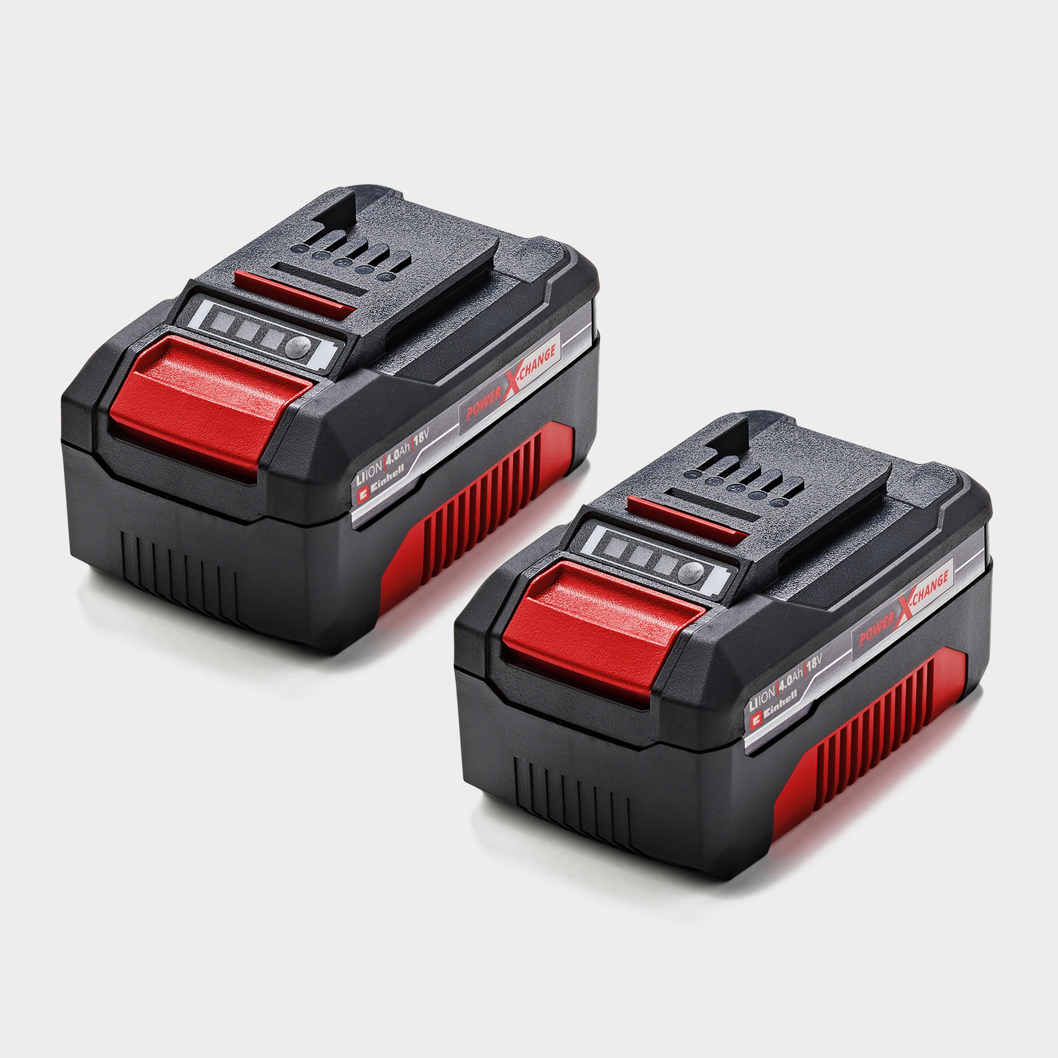 Image of Einhell PXC 2x 4.0ah Battery Twinpack For All Power X-change 18v, Red