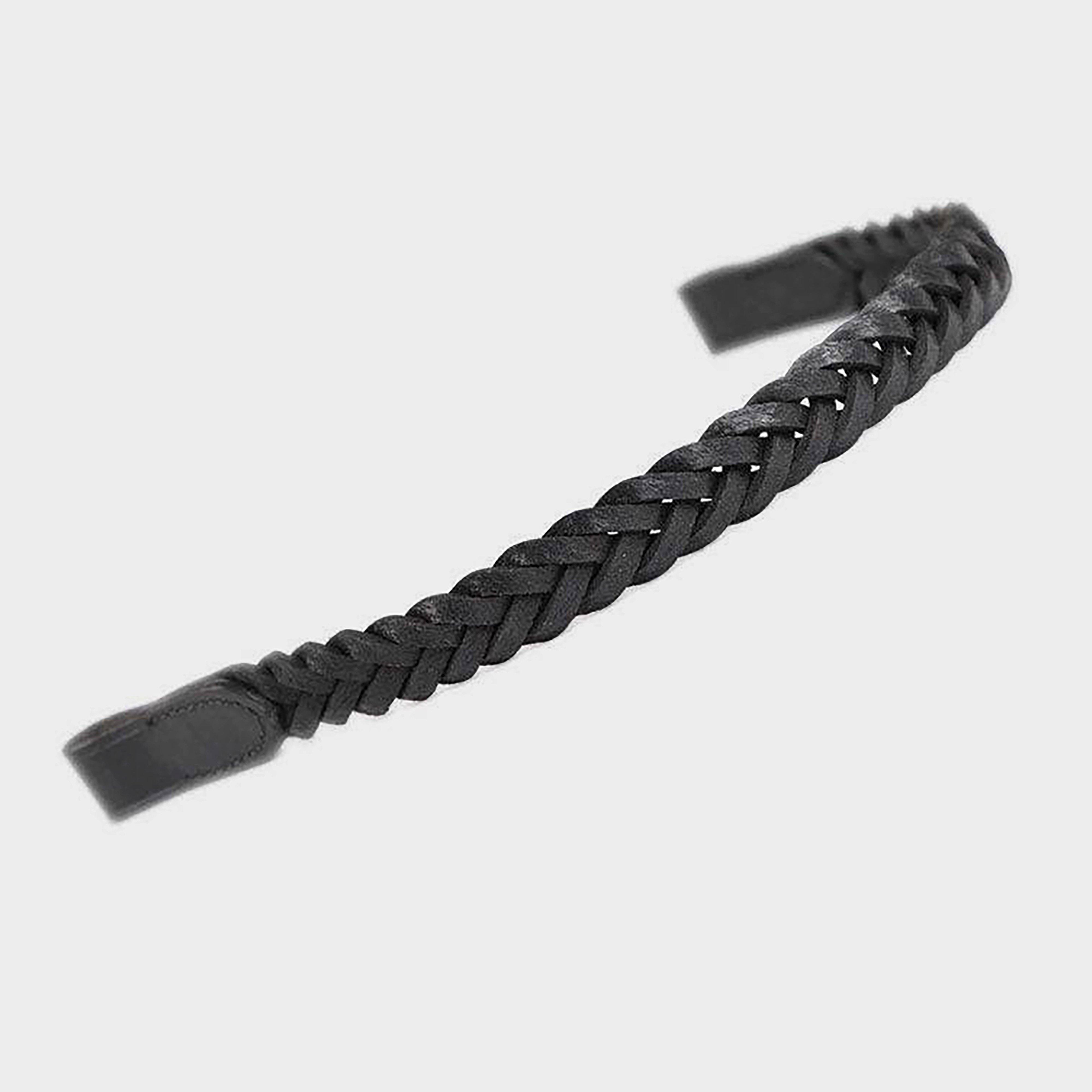 Image of Velociti Plaited Leather Browband, Black