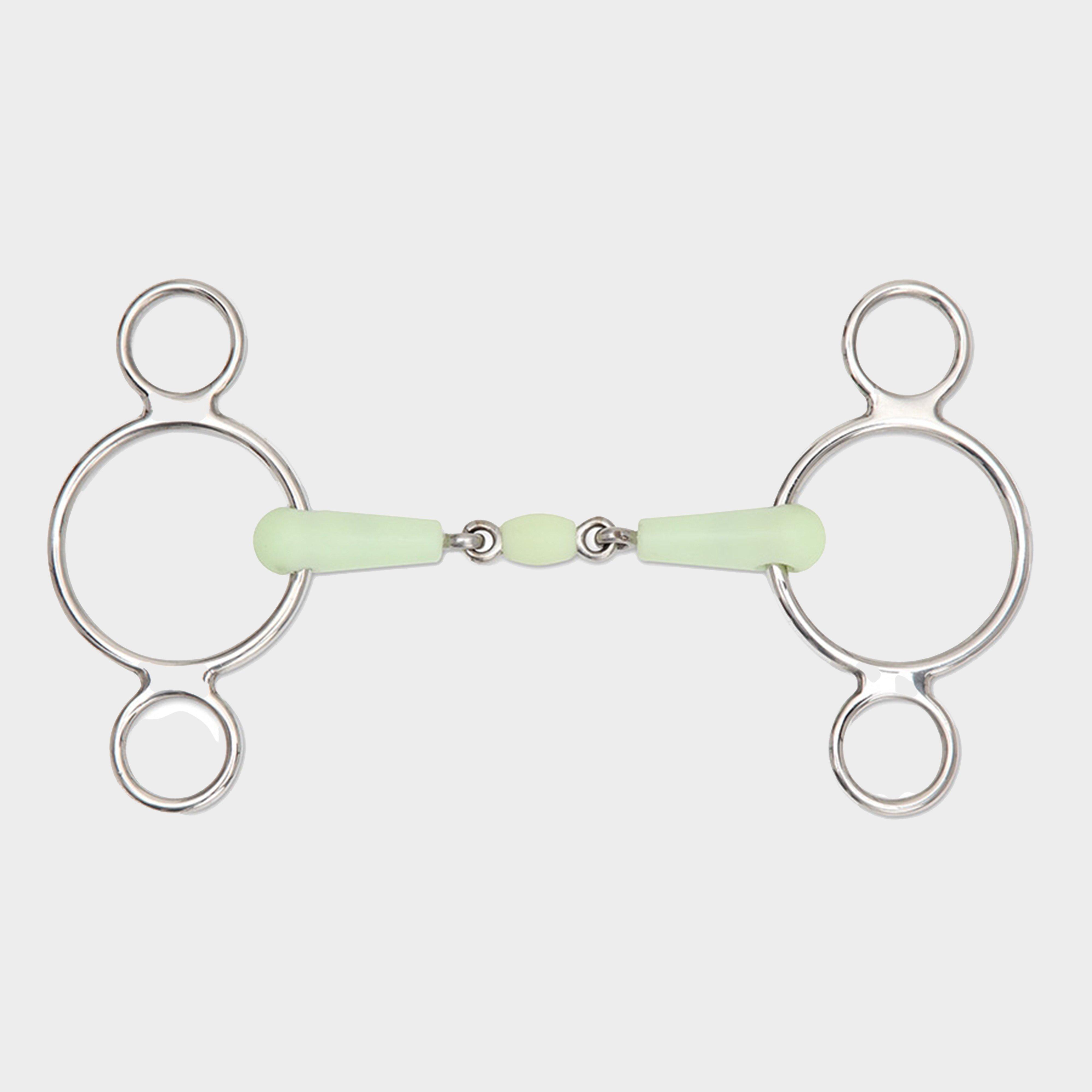 Image of Shires Equikind Peanut Two Ring Gag, Silver