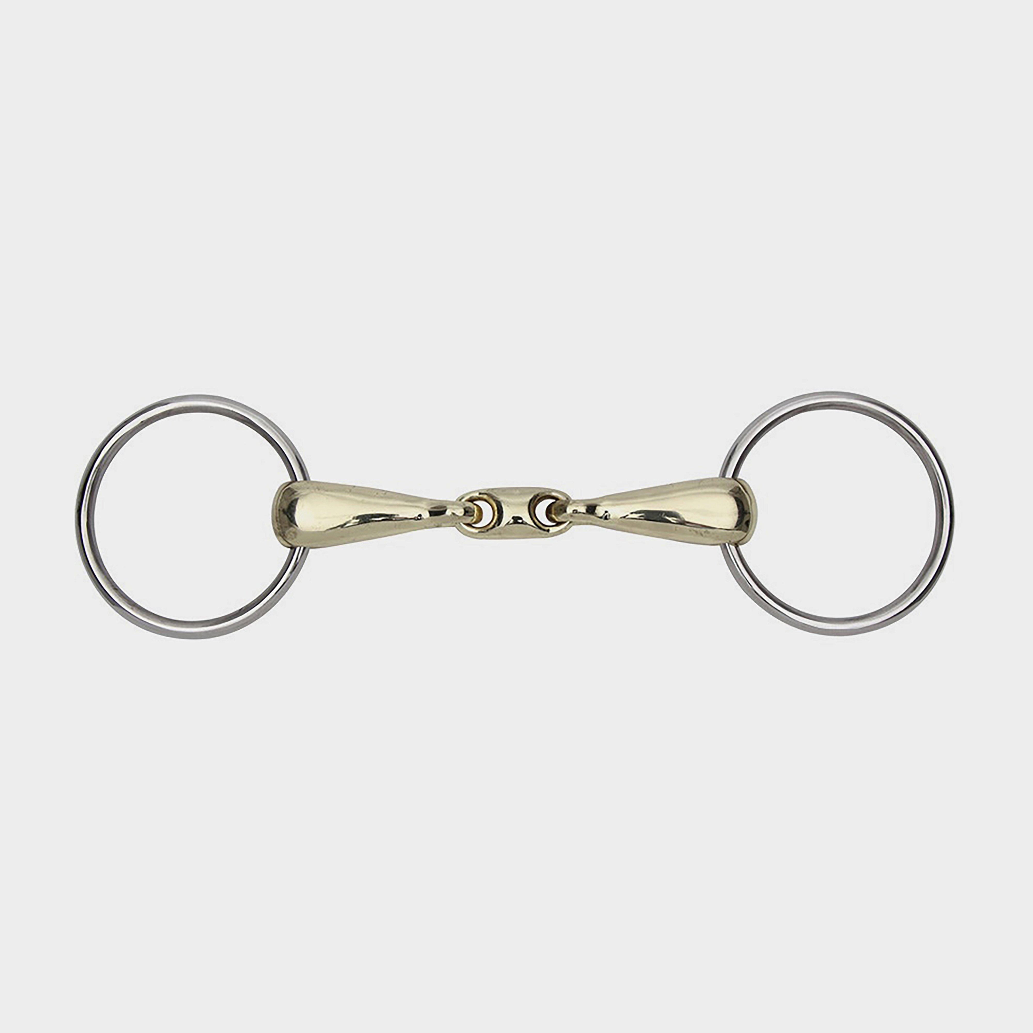 Image of Shires Brass Alloy Training Bit Loose Ring Snaffle 18mm Mouthpiece, Silver