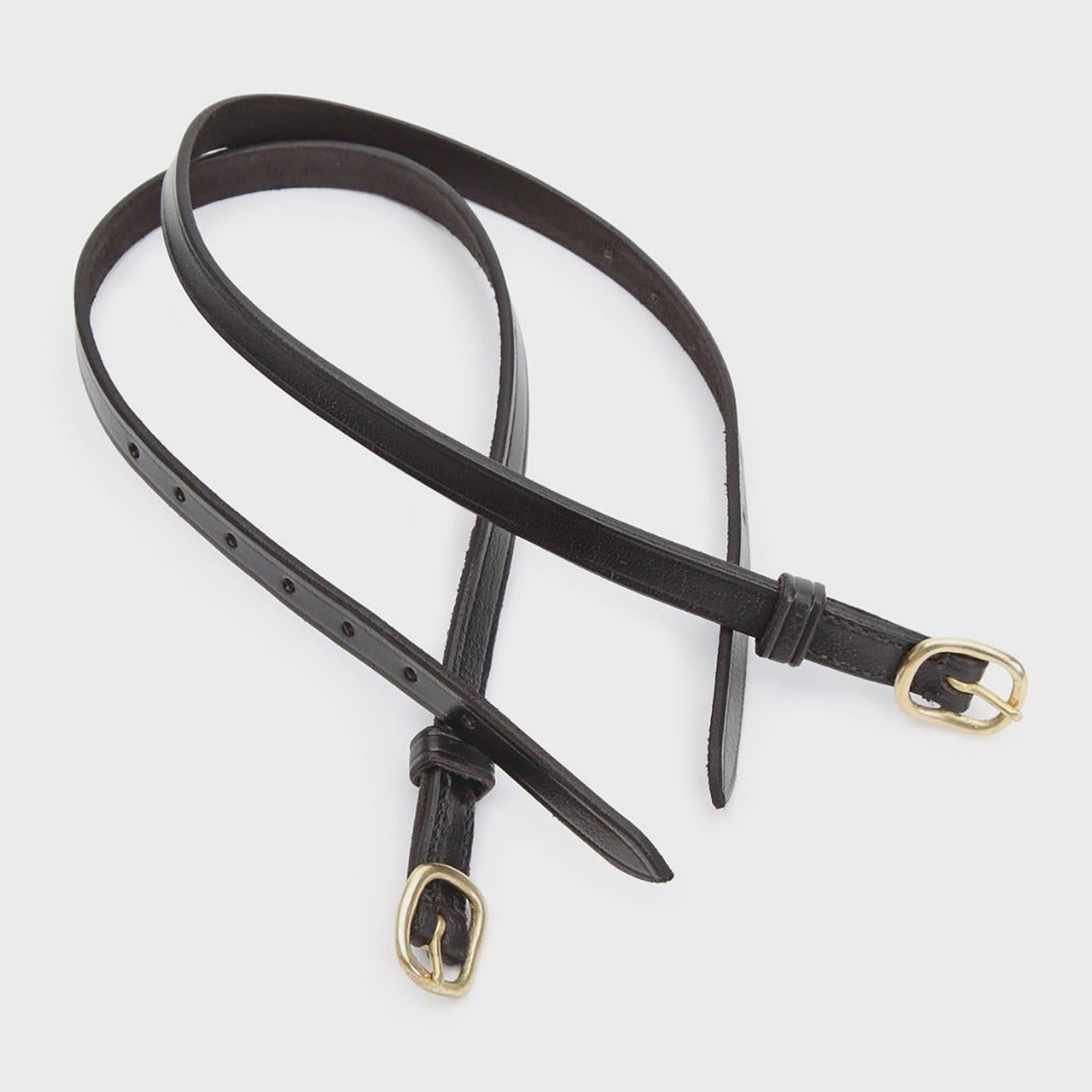 Image of Shires Adults Leather Spur Straps Havana, Black