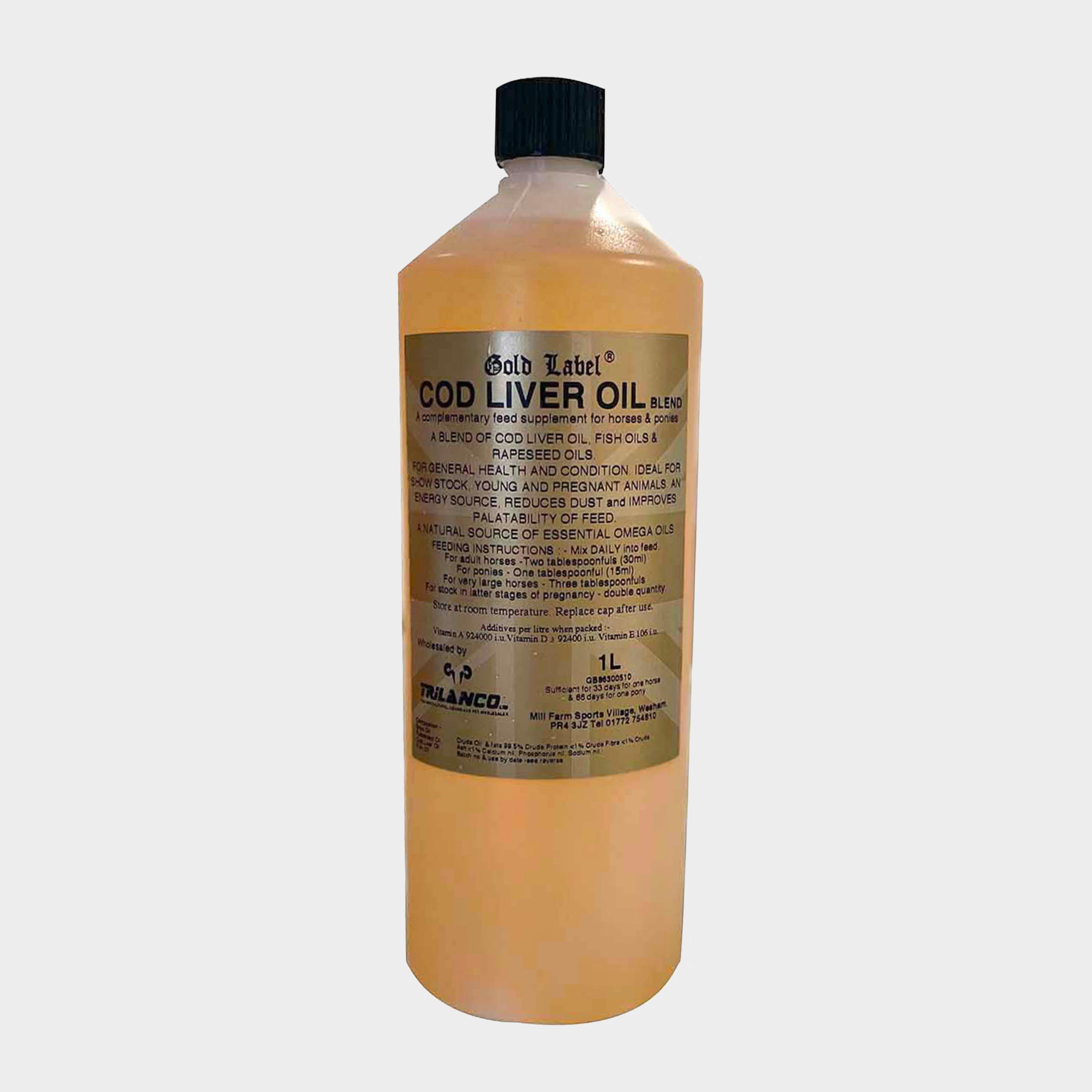 Image of Gold Label Cod Liver Oil 1 Litre, Yellow