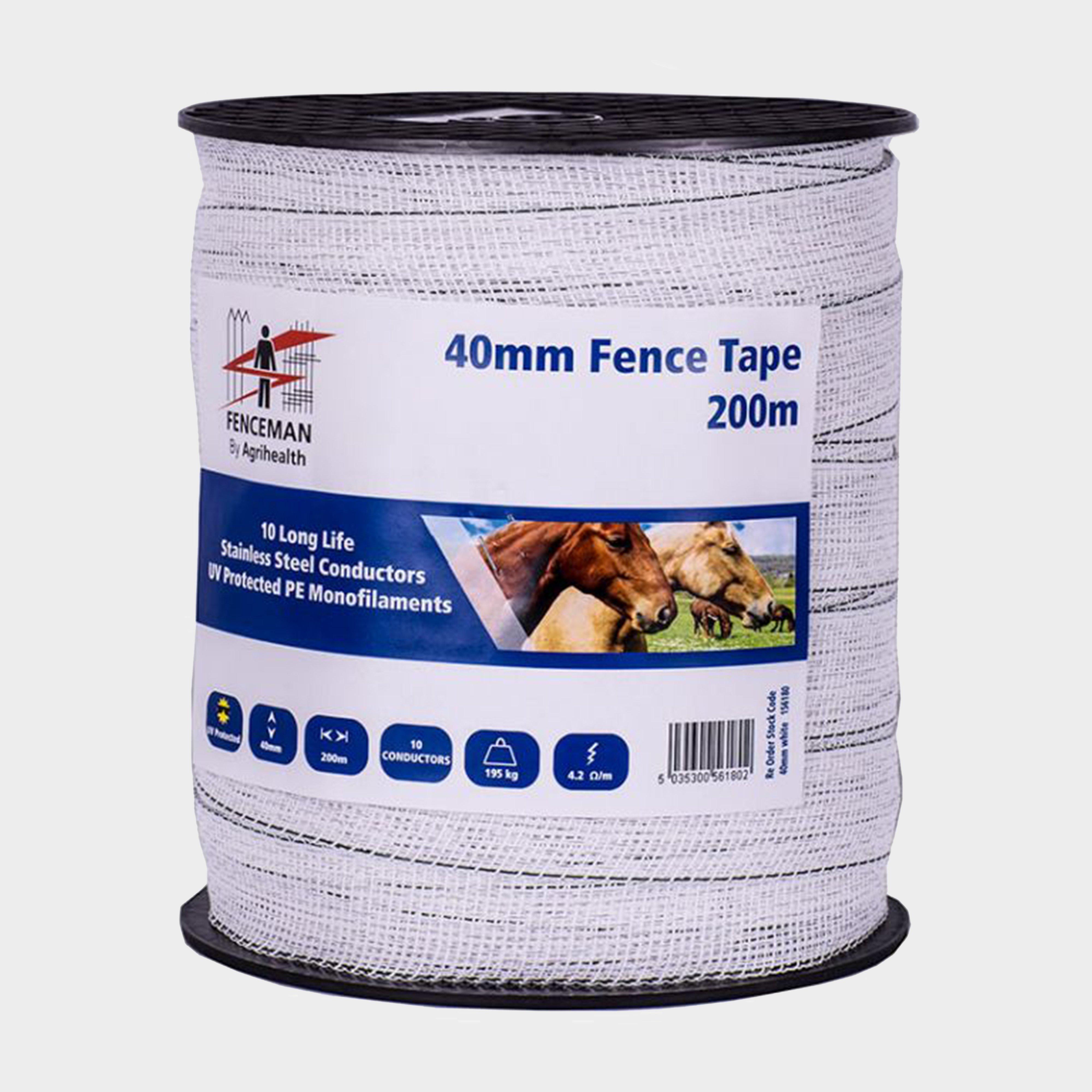 Image of Fenceman Tape White 40mm 200m, White