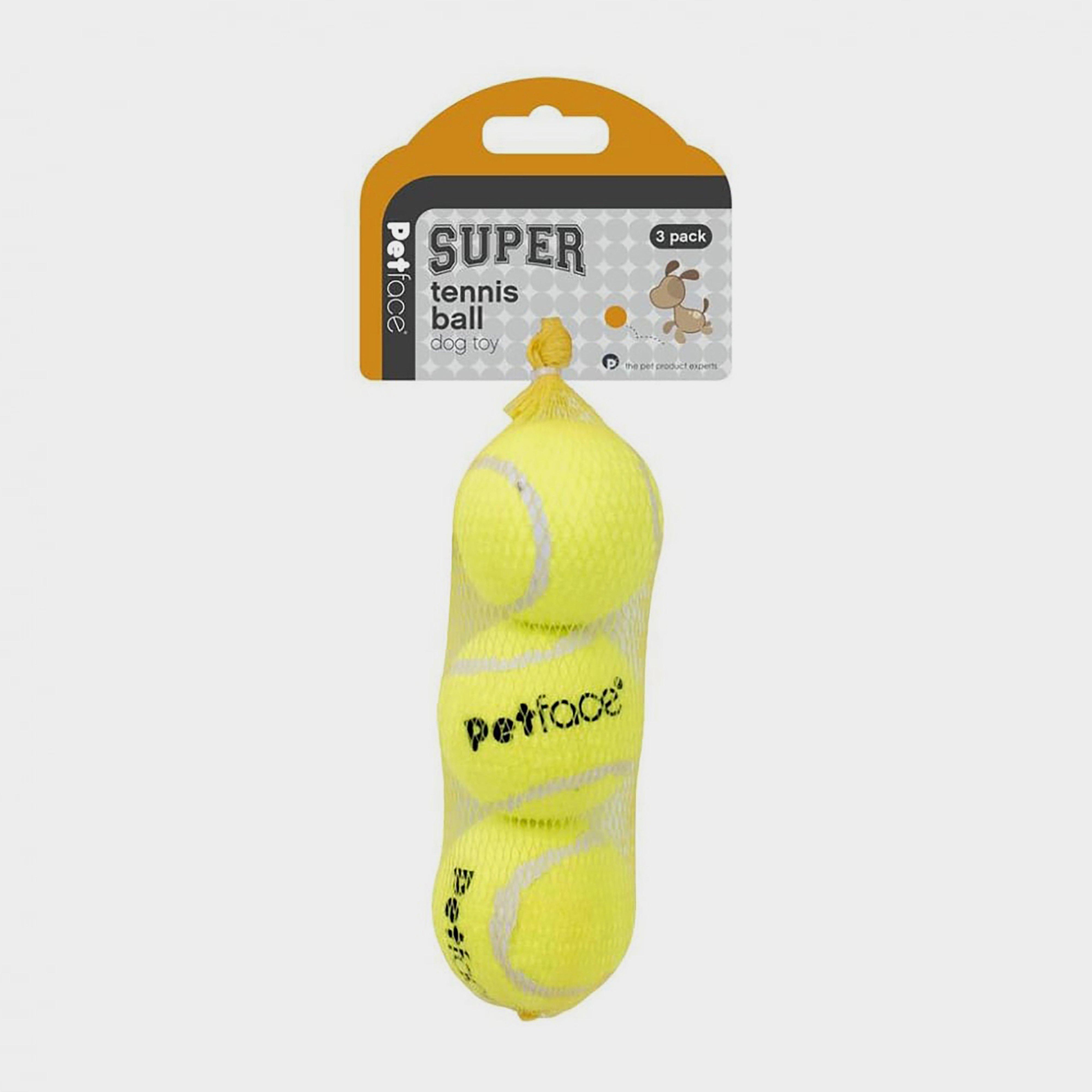 Petface Super Tennis Balls - 3 Pack, Yellow