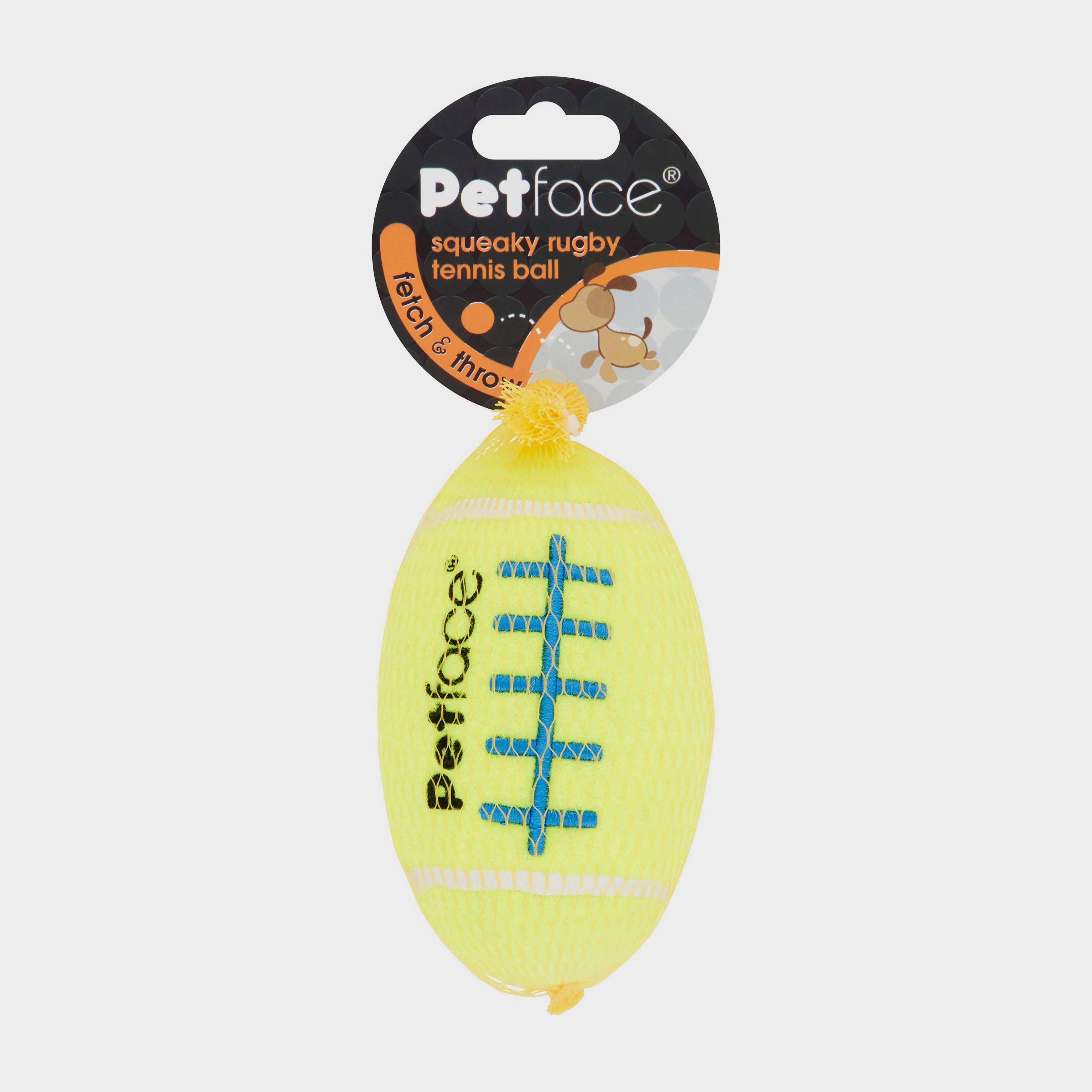 Petface Squeaky Rugby Tennis Ball, Green