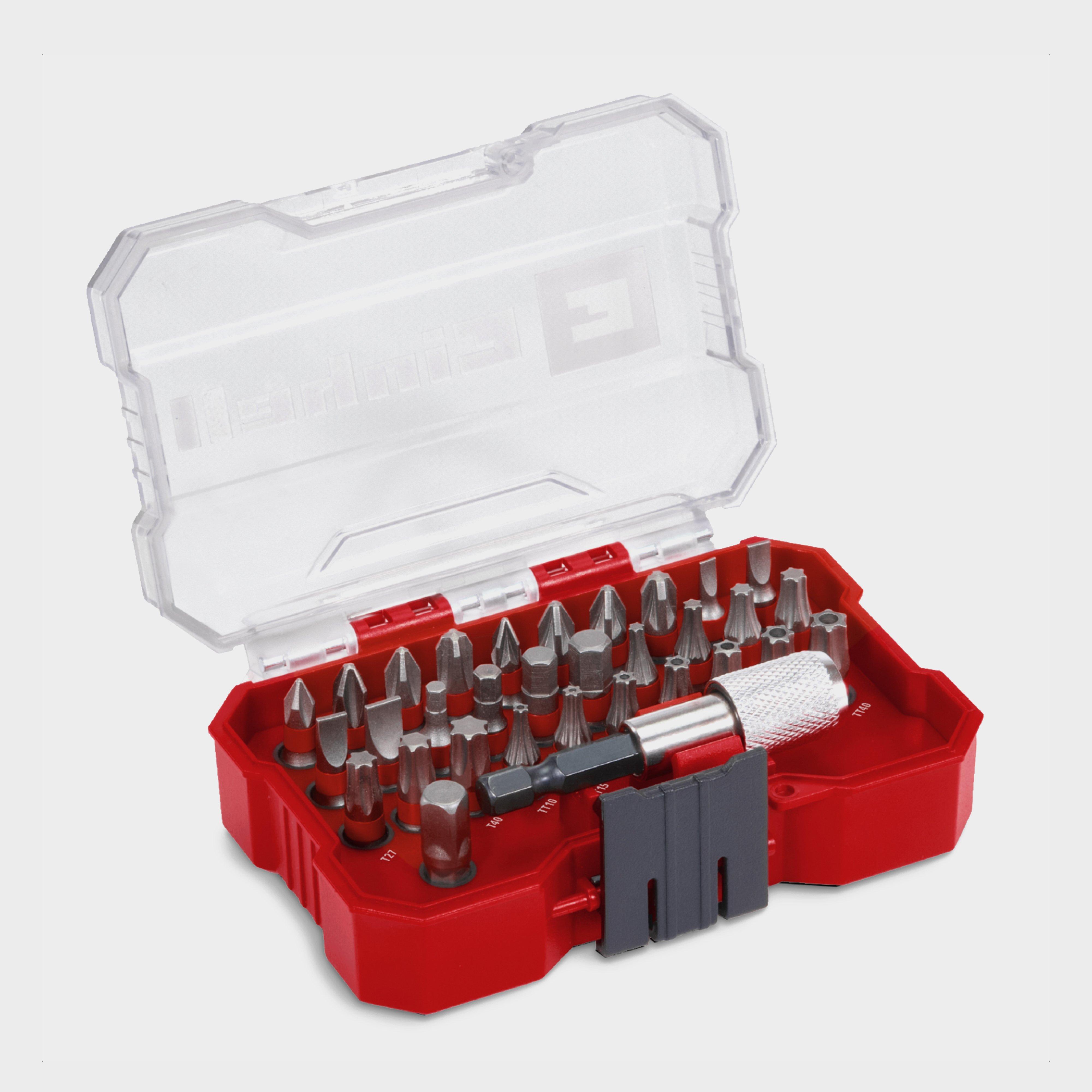 Image of Einhell Premium Drill Driver Bit Set 32 Pieces Universal Xs-case Kwb Accessory, Red
