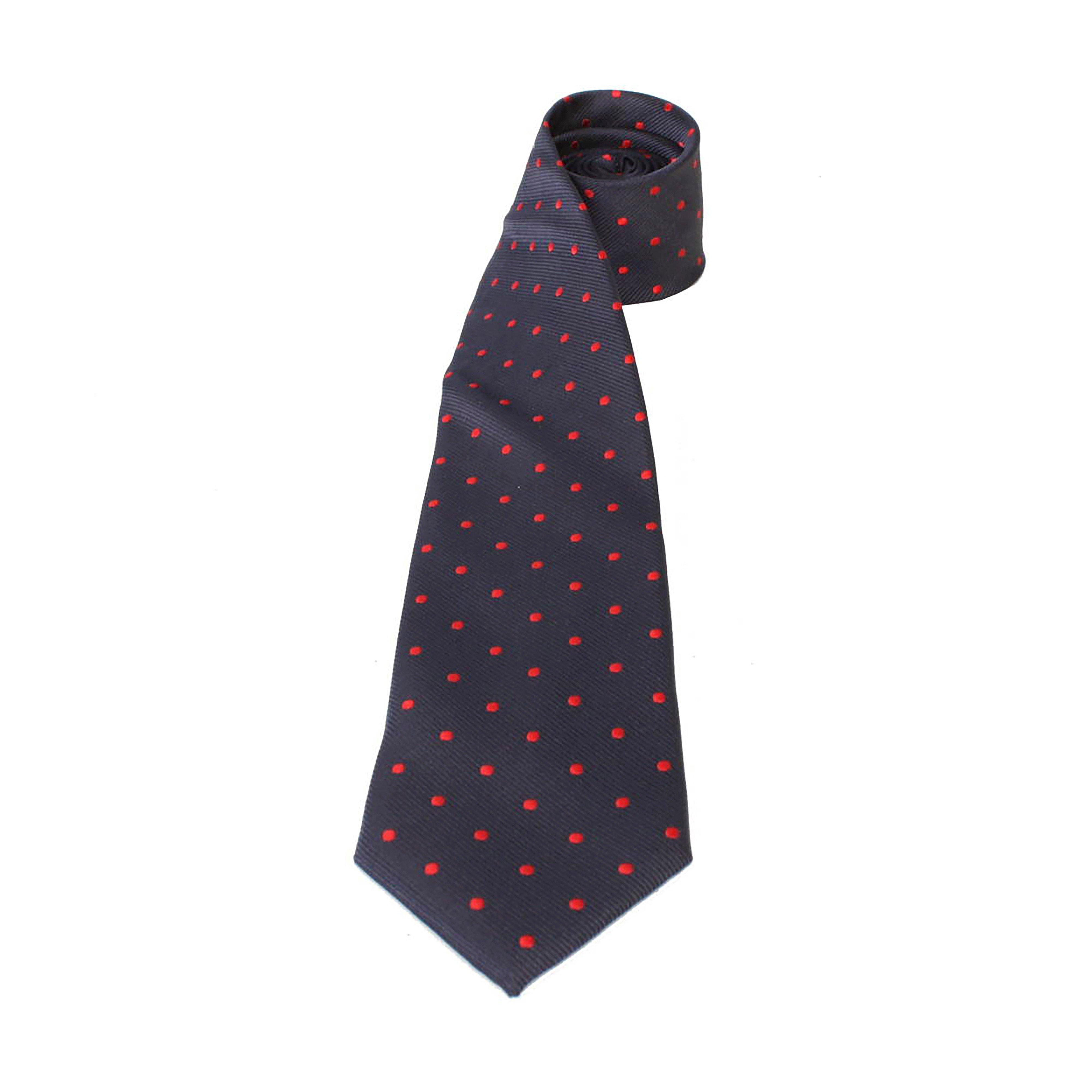 Childs Polka Dot Show Tie Navy/Red