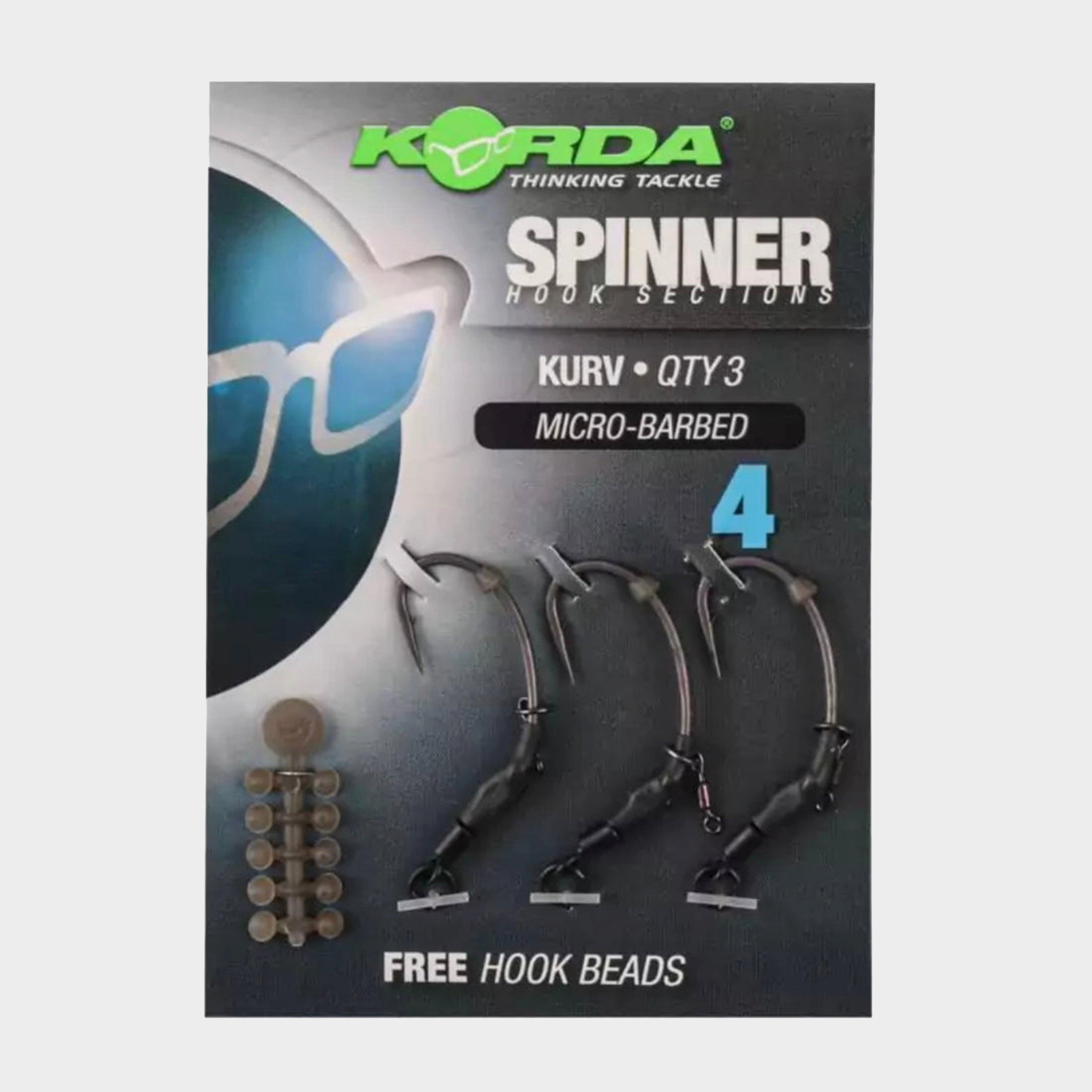 Image of Korda Spinner Hook Sections Kurv Barbless Size 6 (3 Pack), Grey