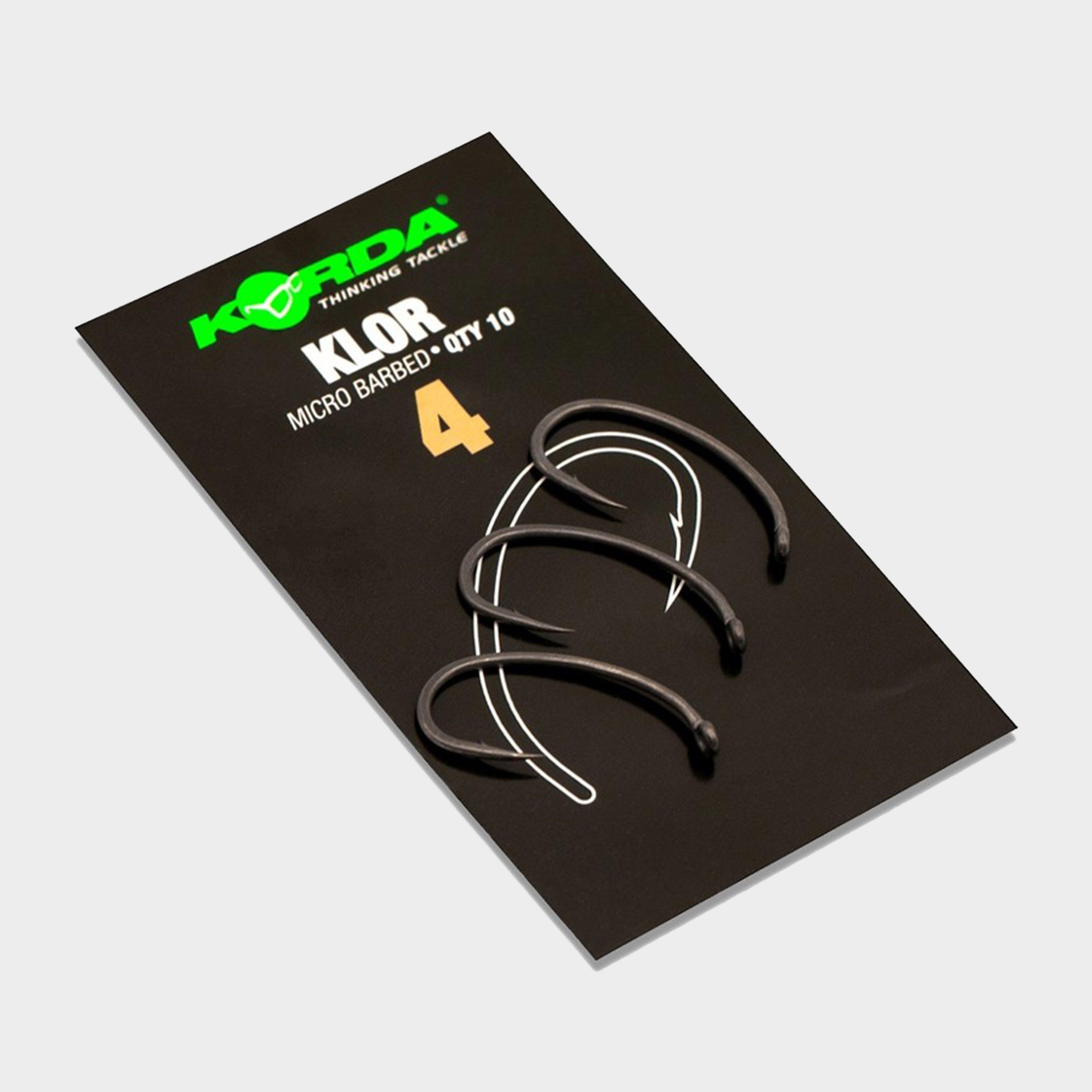 Image of Korda Klor Barbless Hook Size 4, Black