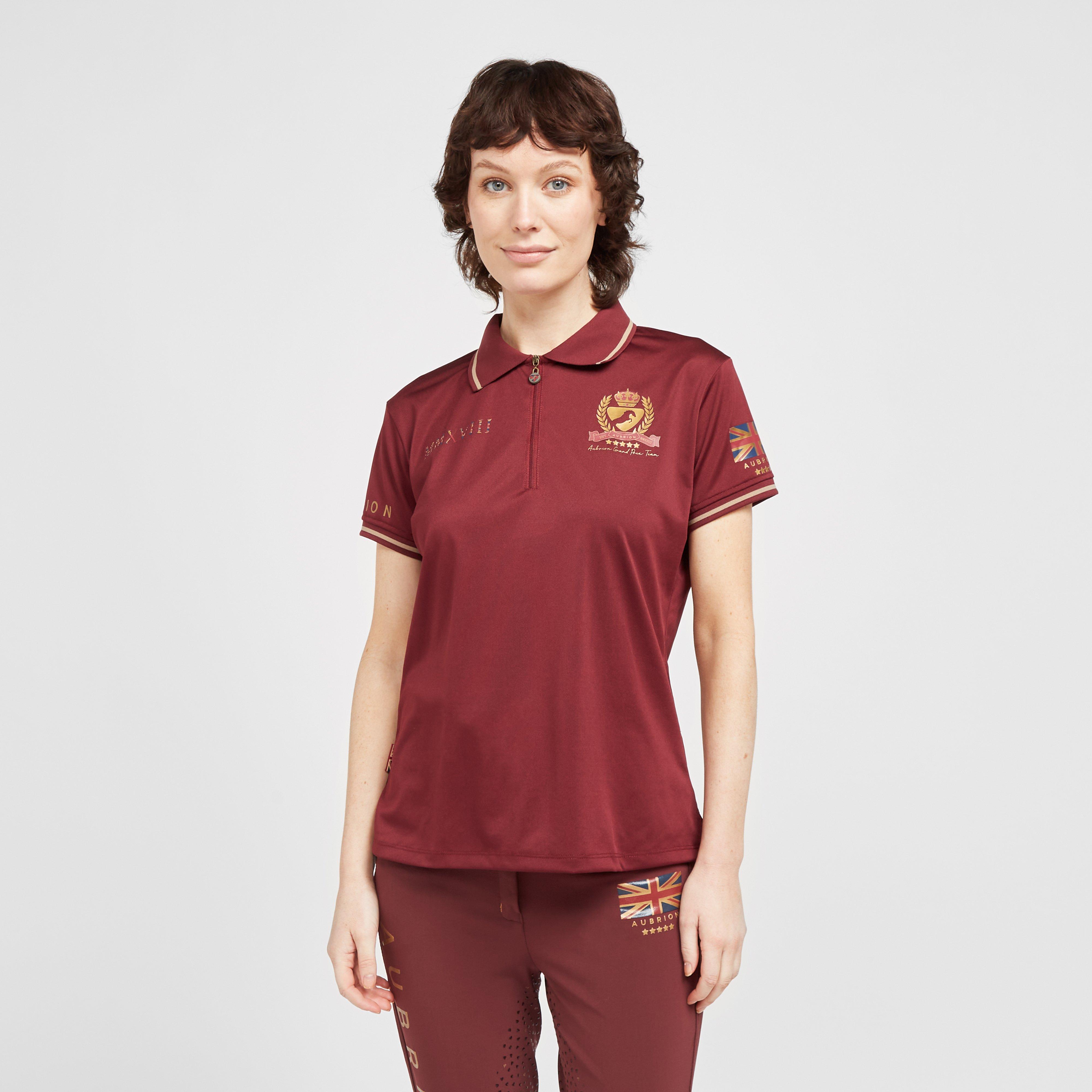 Image of Aubrion Ladies Team Tech Polo Shirt Burgundy, Red