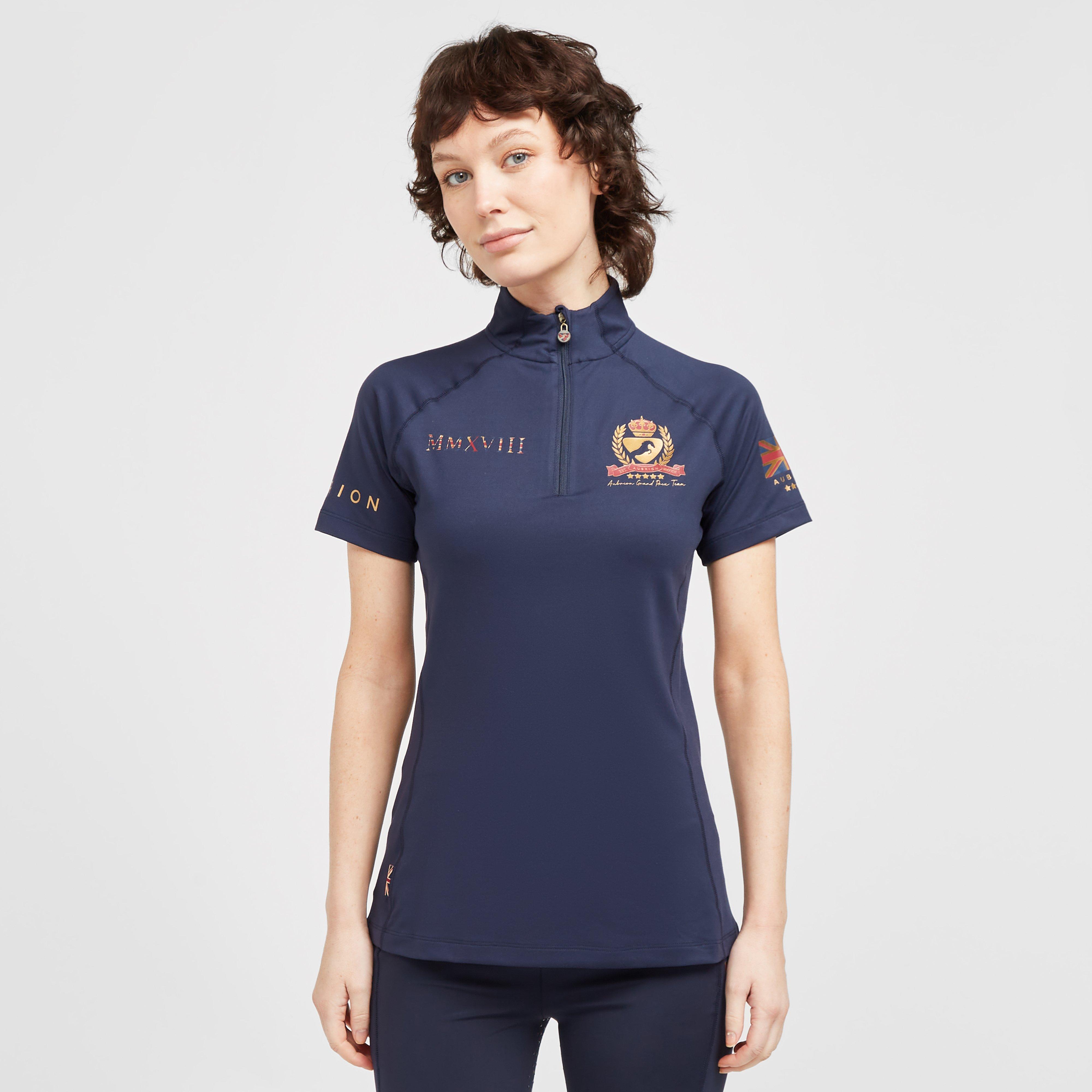 Image of Aubrion Ladies Team Short Sleeve Base Layer Navy, Navy