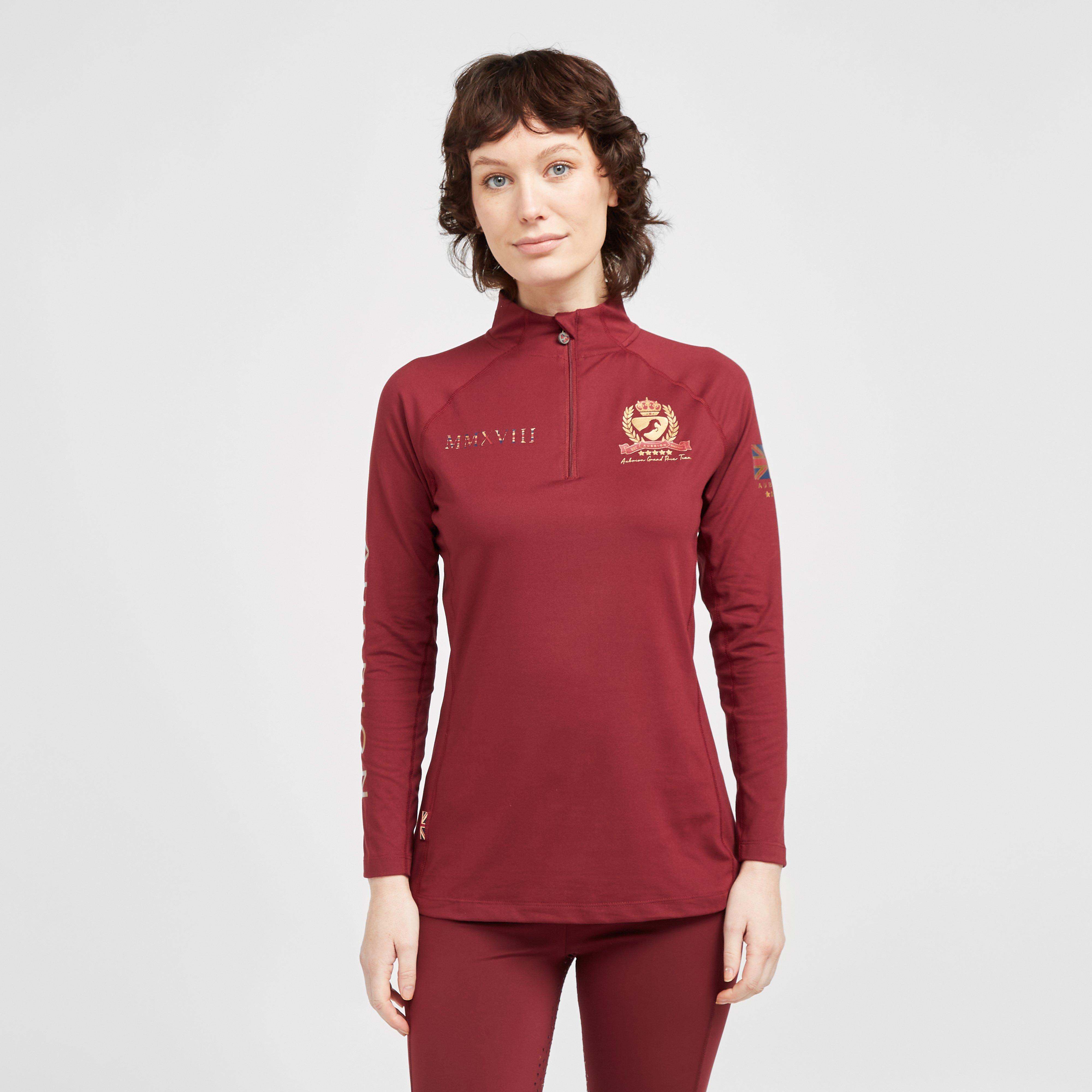 Image of Aubrion Ladies Team Long Sleeve Base Layer Burgundy