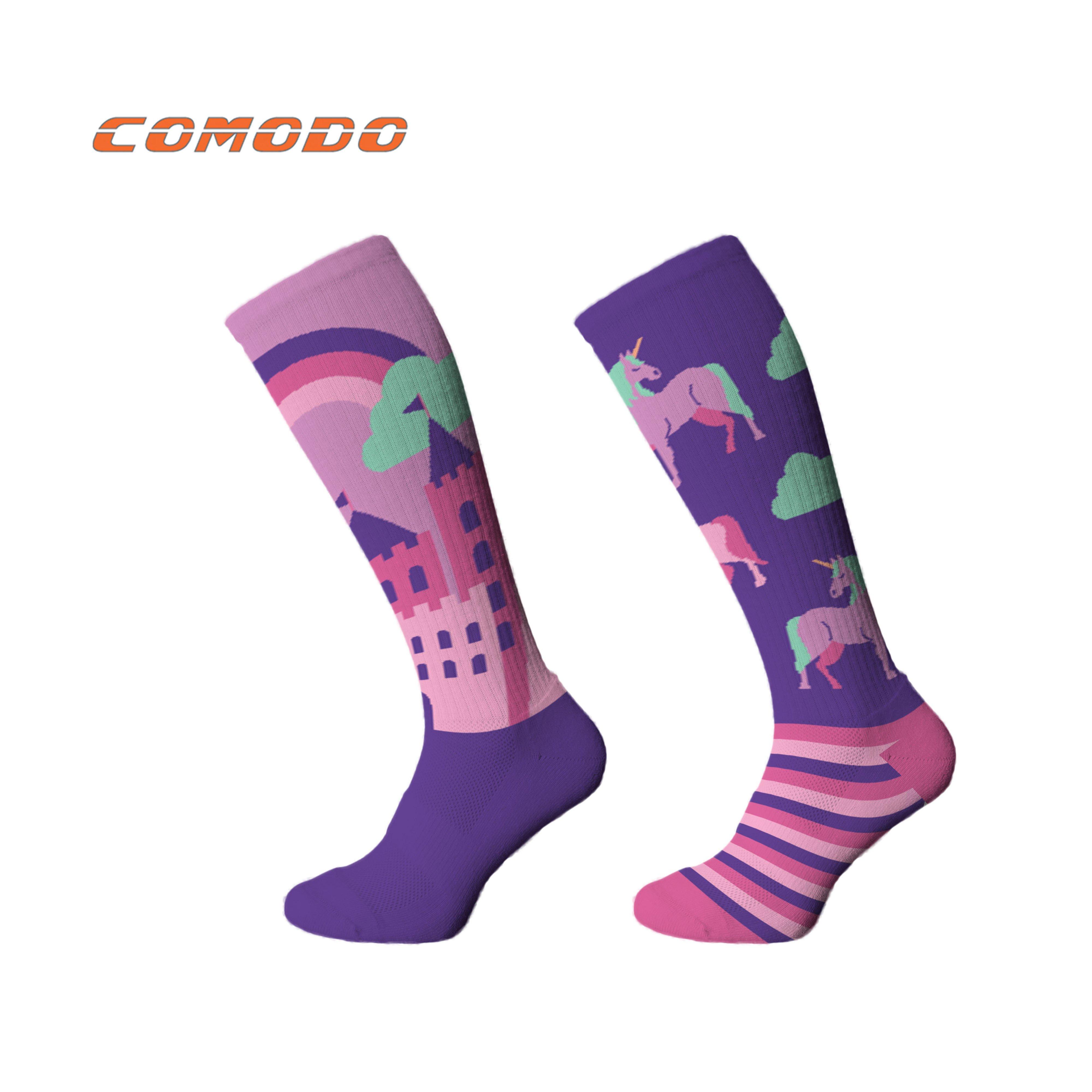 Womens Novelty Socks Purple Unicorn