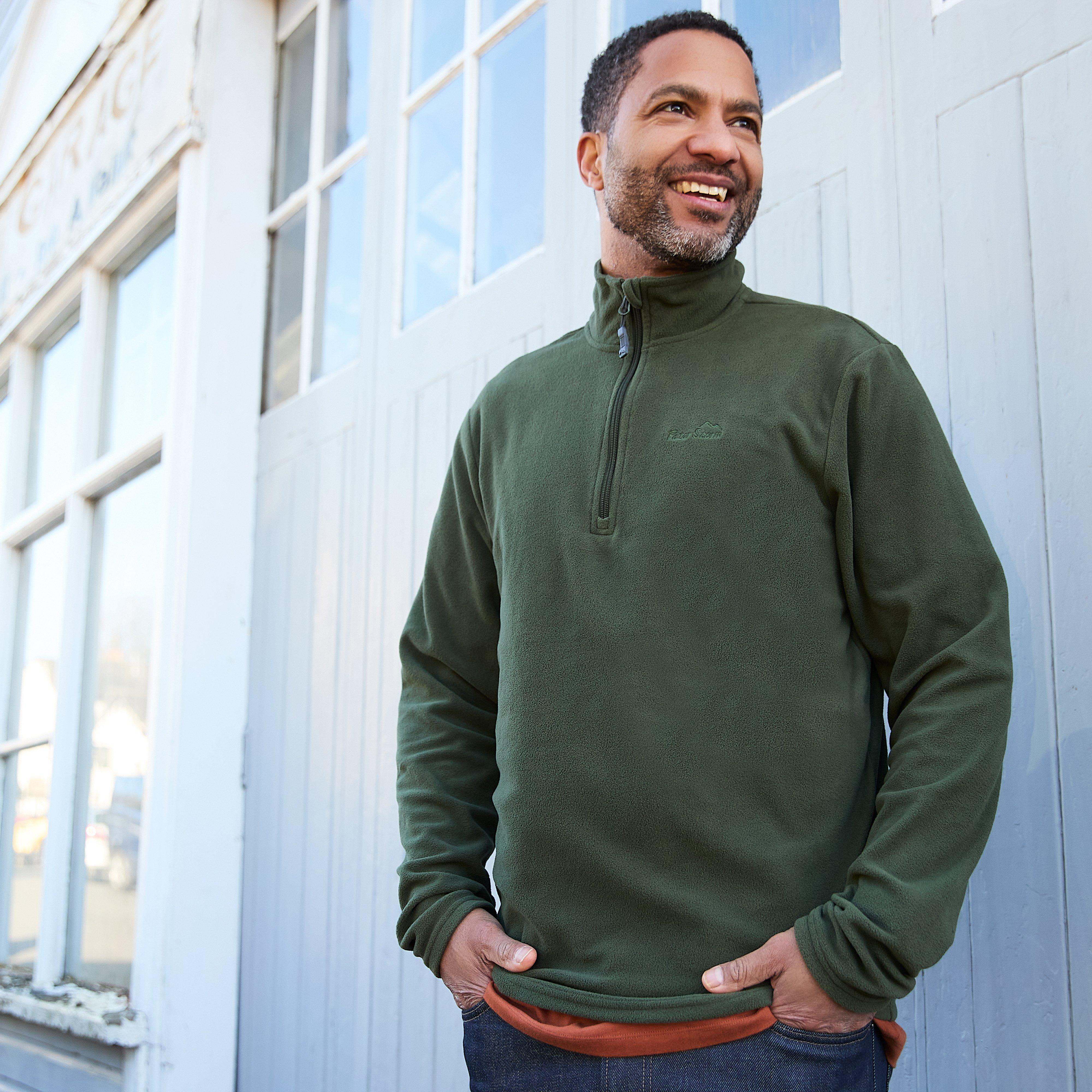 Image of Peter Storm Mens Bracken Half Zip Fleece Khaki, Green