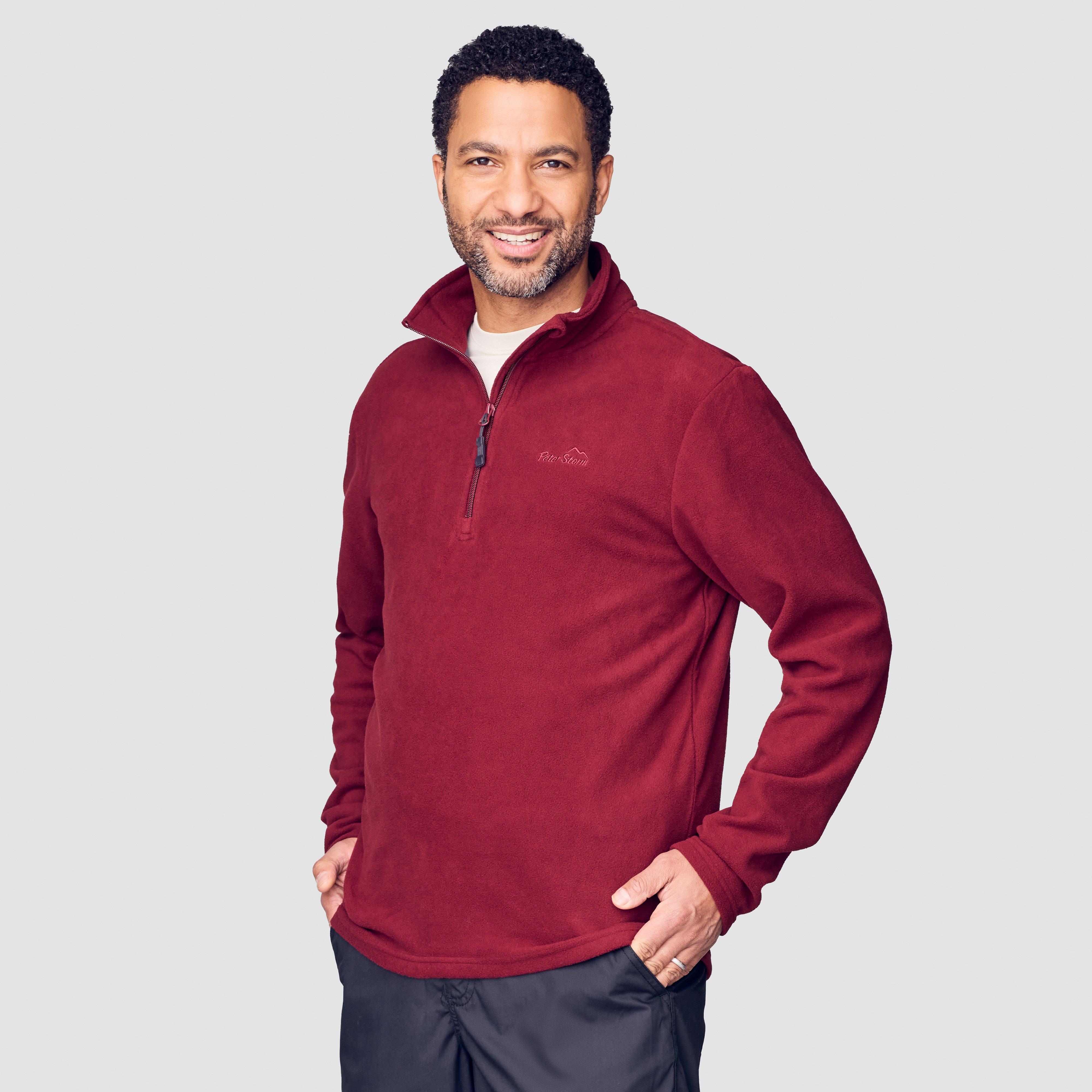 Image of Peter Storm Mens Bracken Half Zip Fleece Red, Red