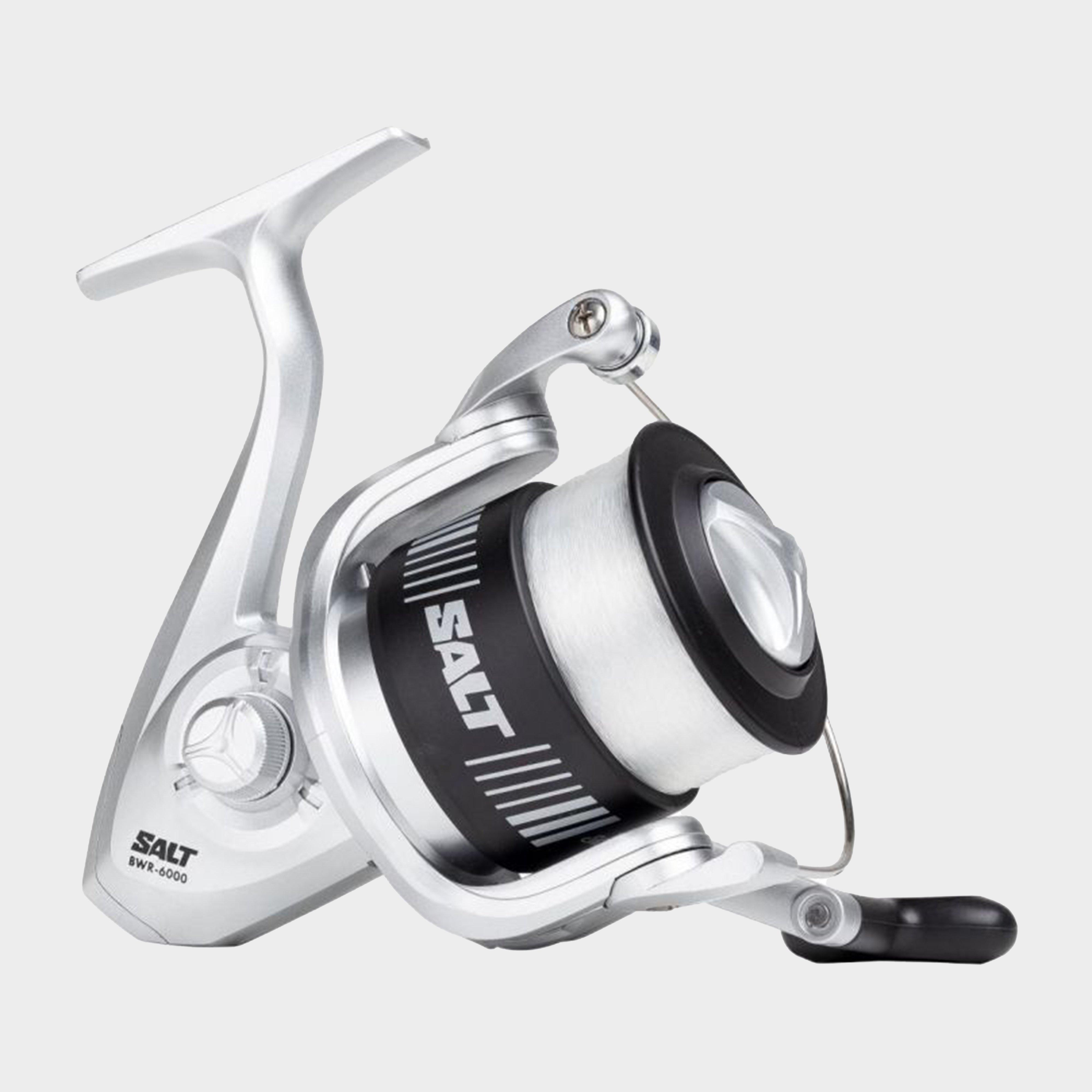 Image of Shakespeare Pre-Spooled Salt Spin 60FD Reel, Silver