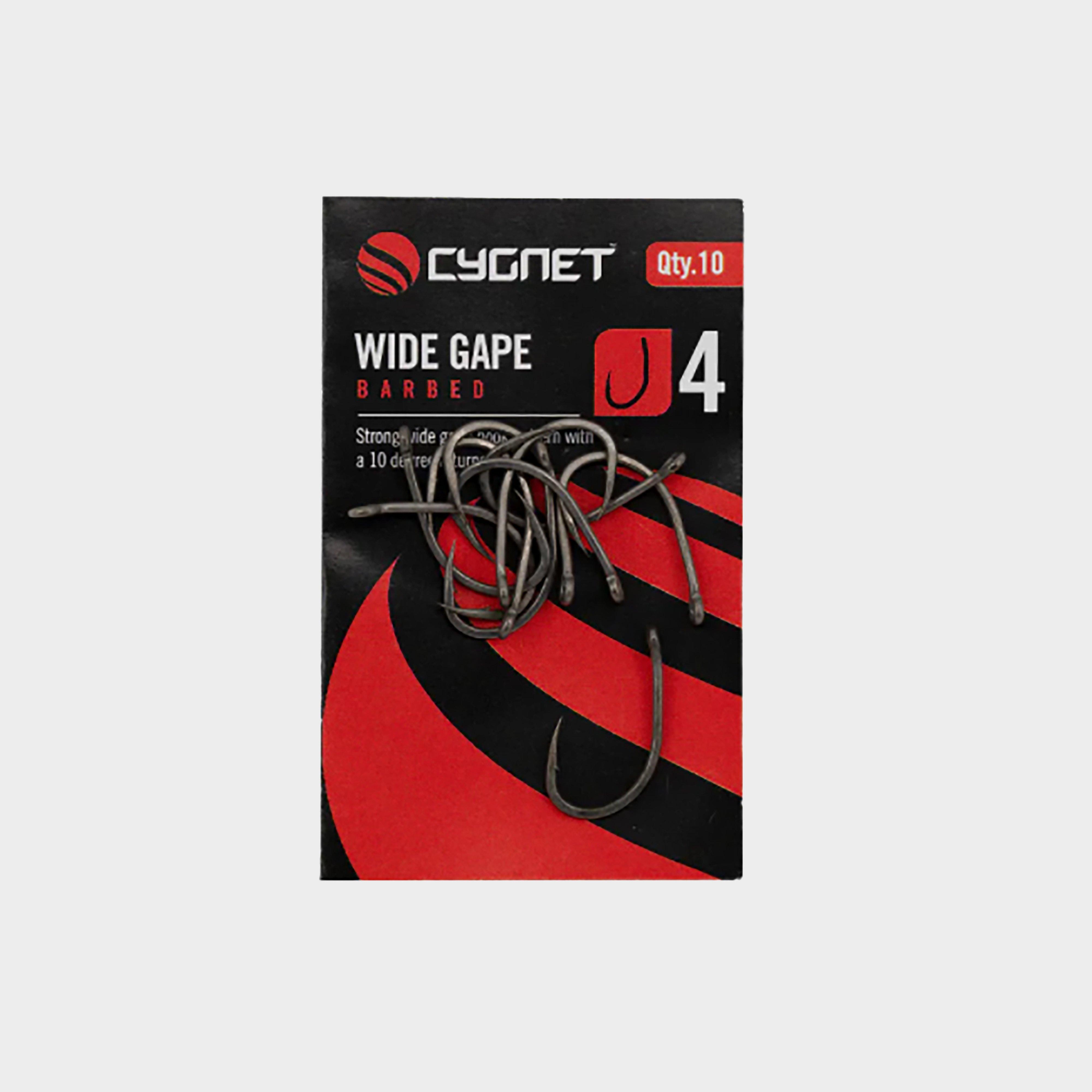 Image of CYGNET Wide Gape Hooks Size 4 Barbed, Grey