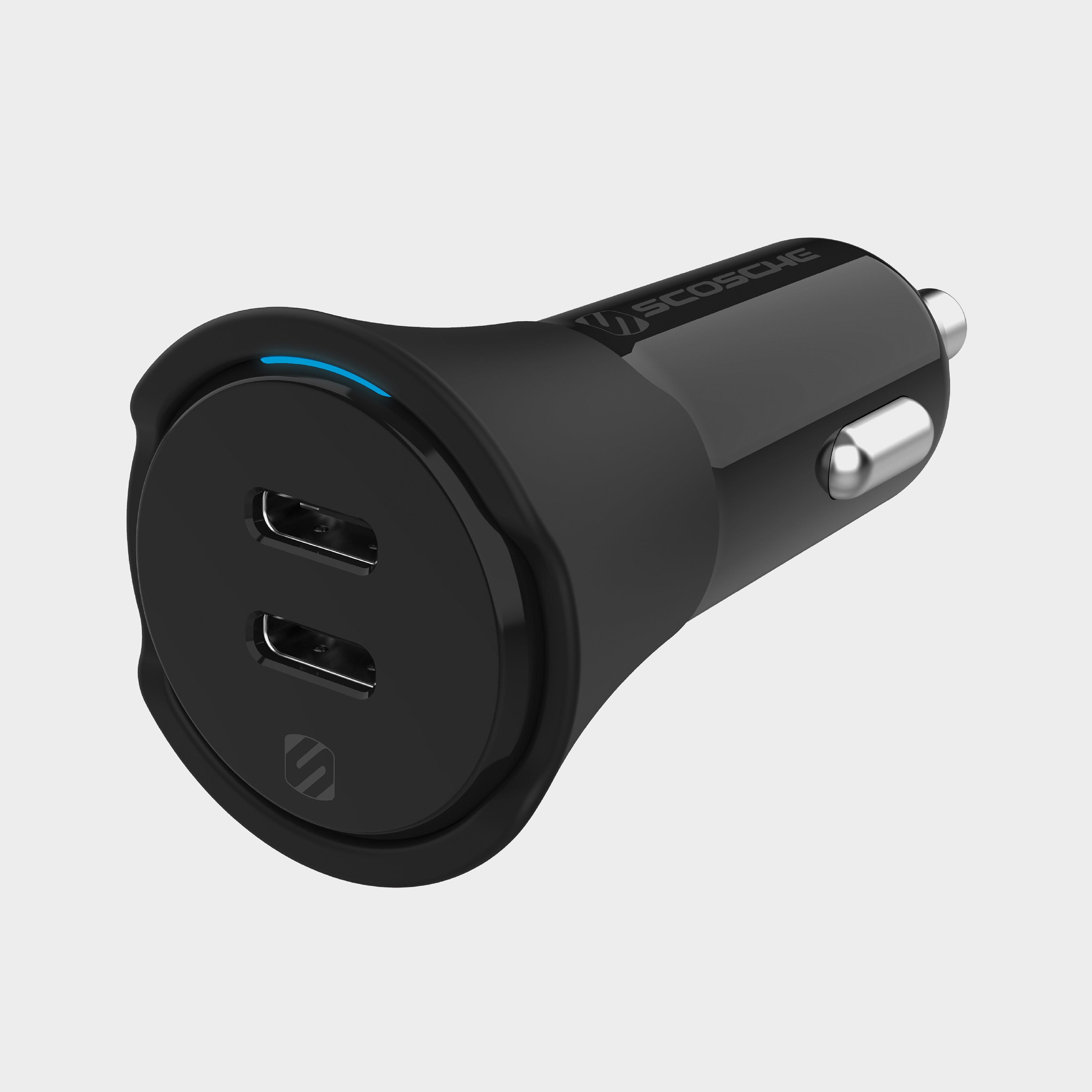 Image of Scosche PowerVolt PD40 Dual-Port USB-C Car Charger, Black