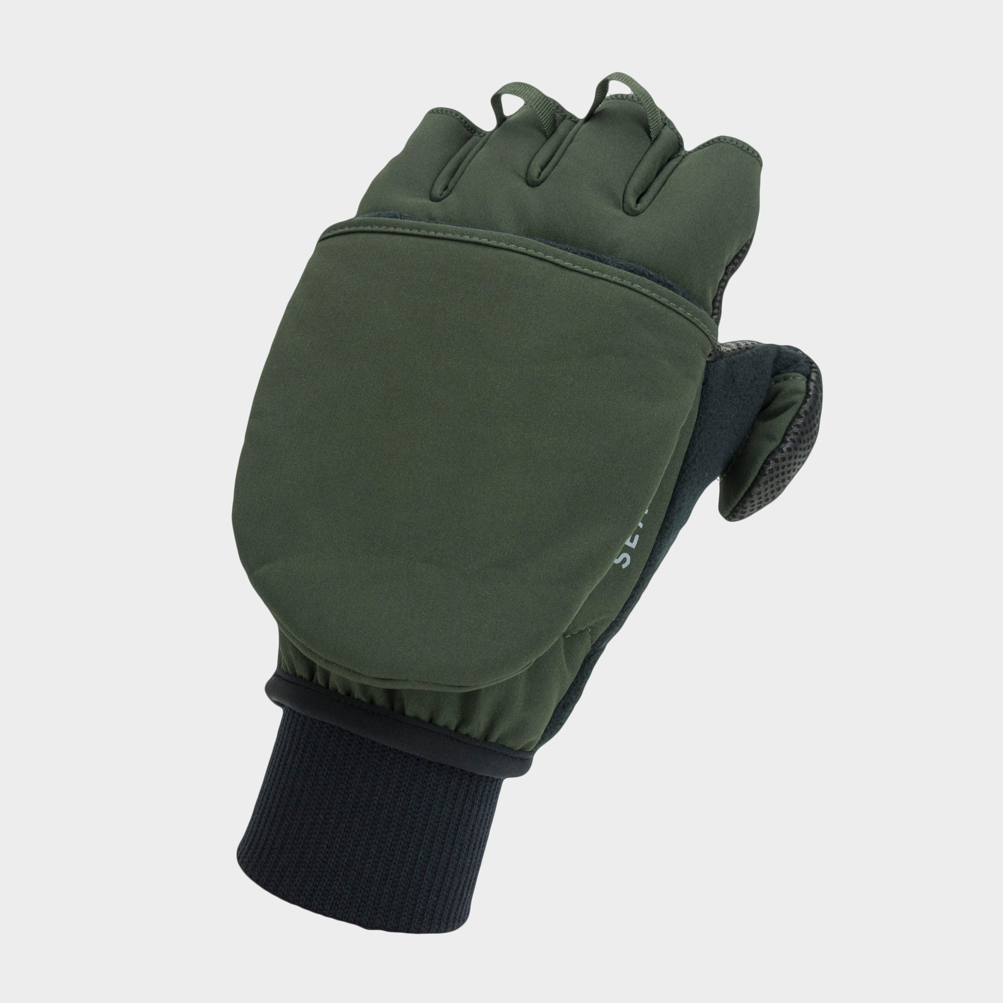 Image of Sealskinz Windproof Cold Weather Convertible Mitt, Green