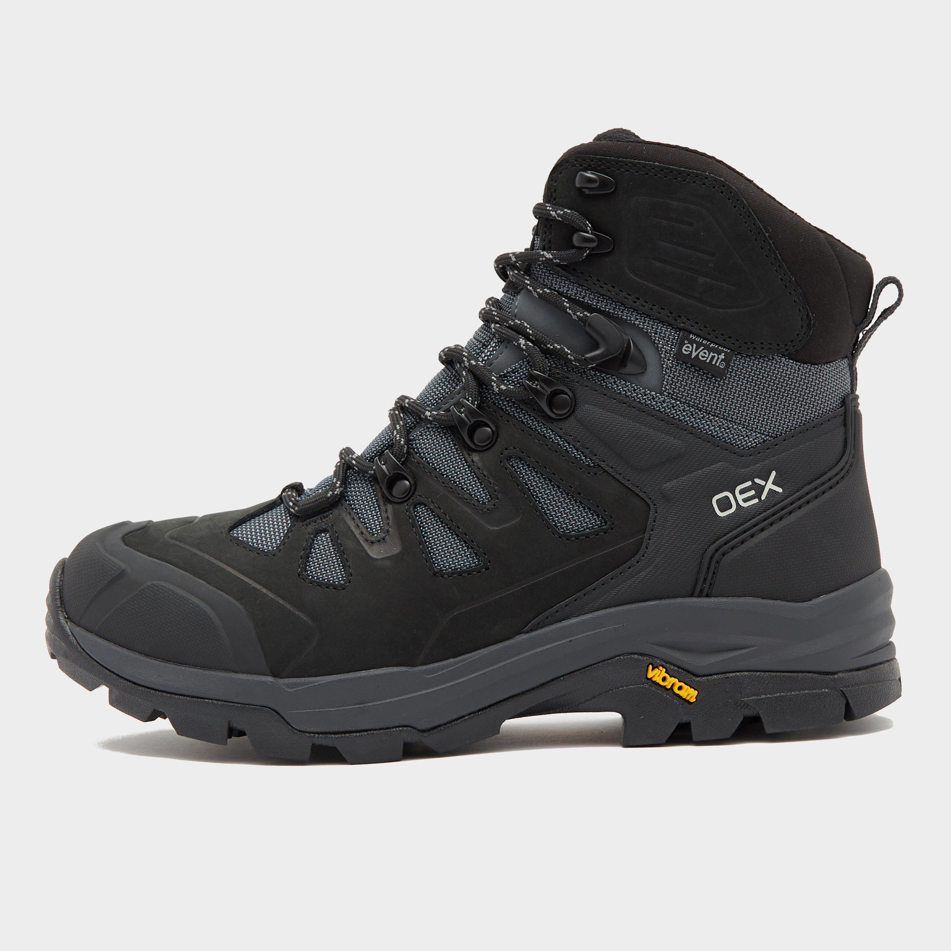 Photos - Trekking Shoes OEX Men's Crusade Waterproof Mid Walking Boot, Black 