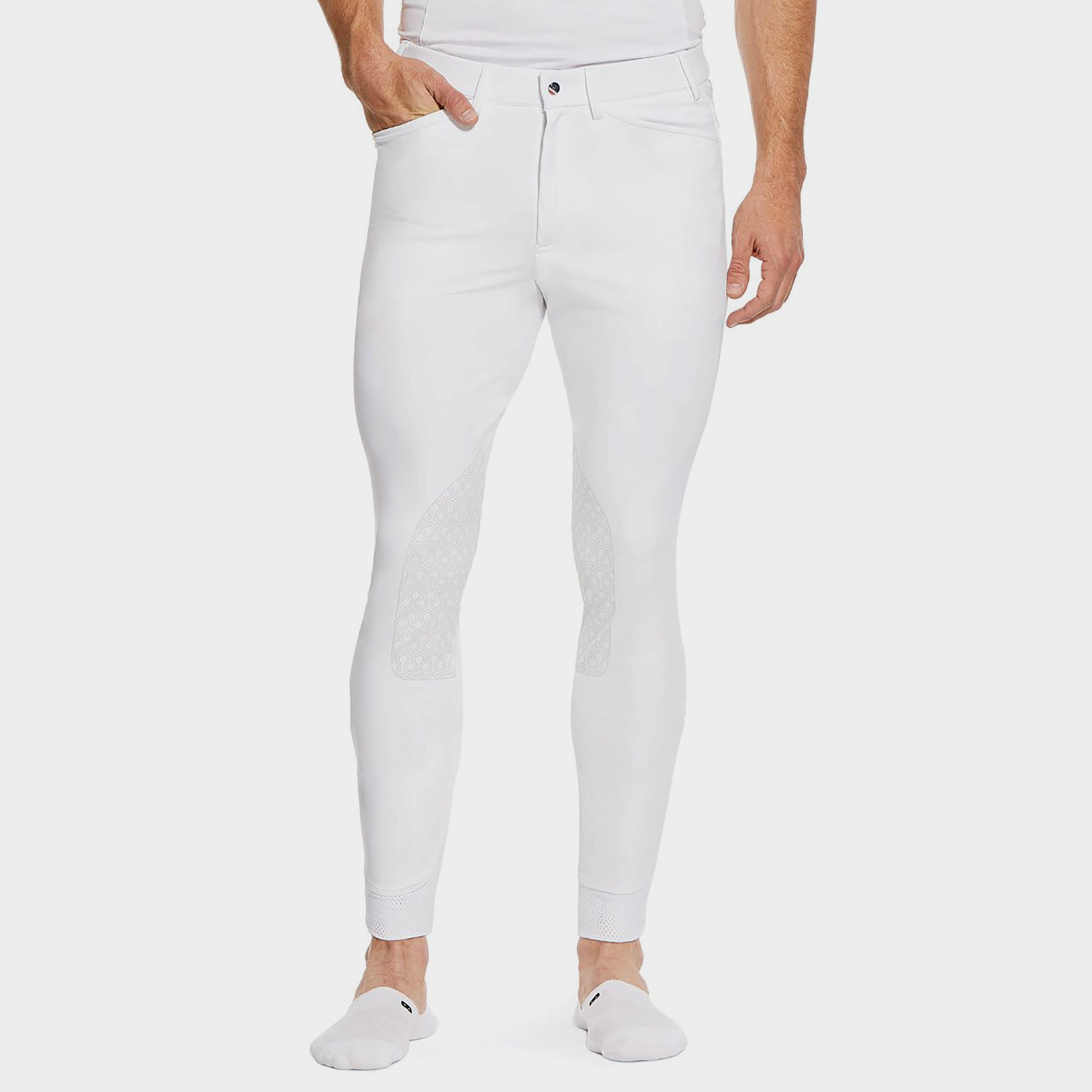 Image of Ariat Mens Tri Factor Grip Knee Patch Breech, White