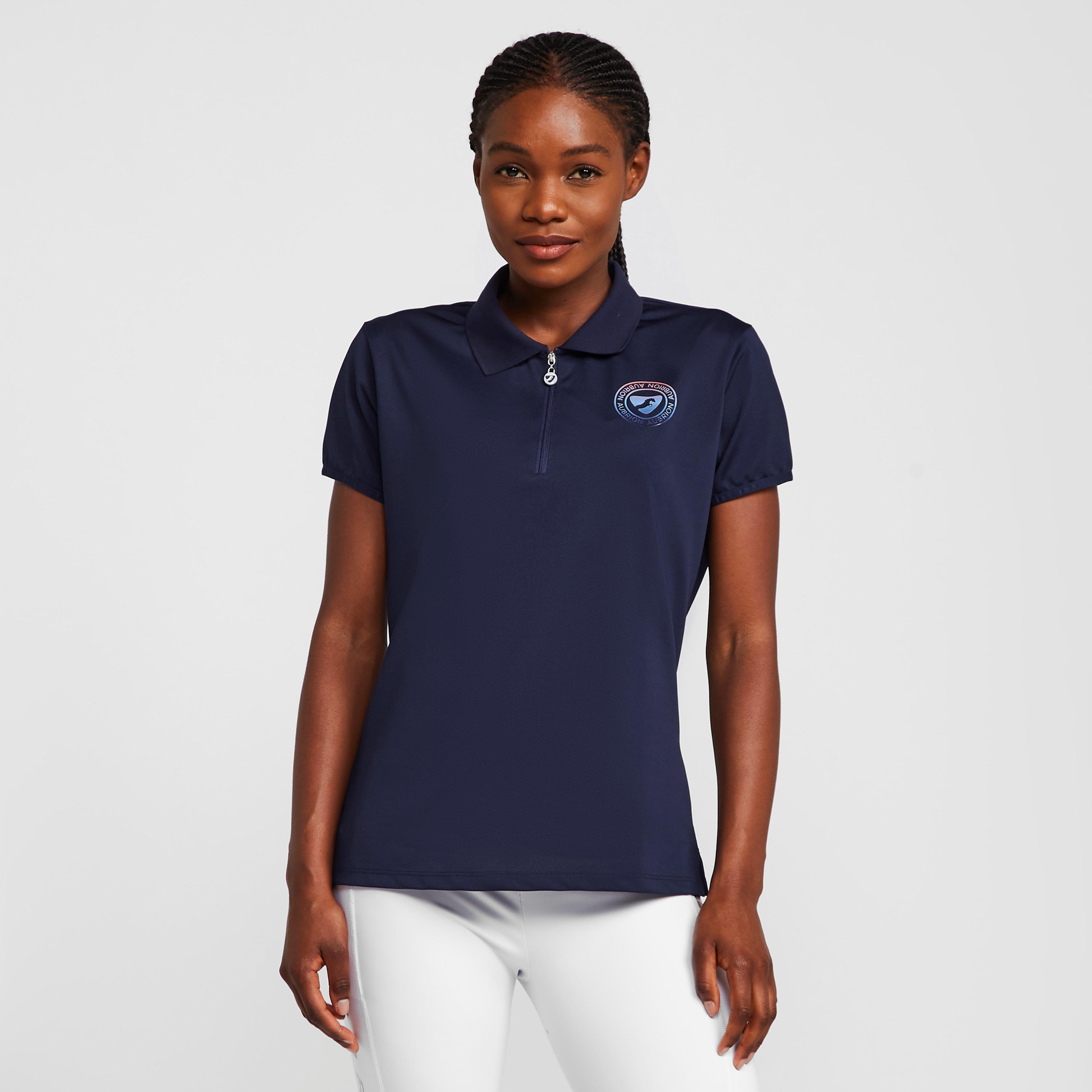 Image of Aubrion Womens Parson Tech Polo Shirt Dark Navy, Blue