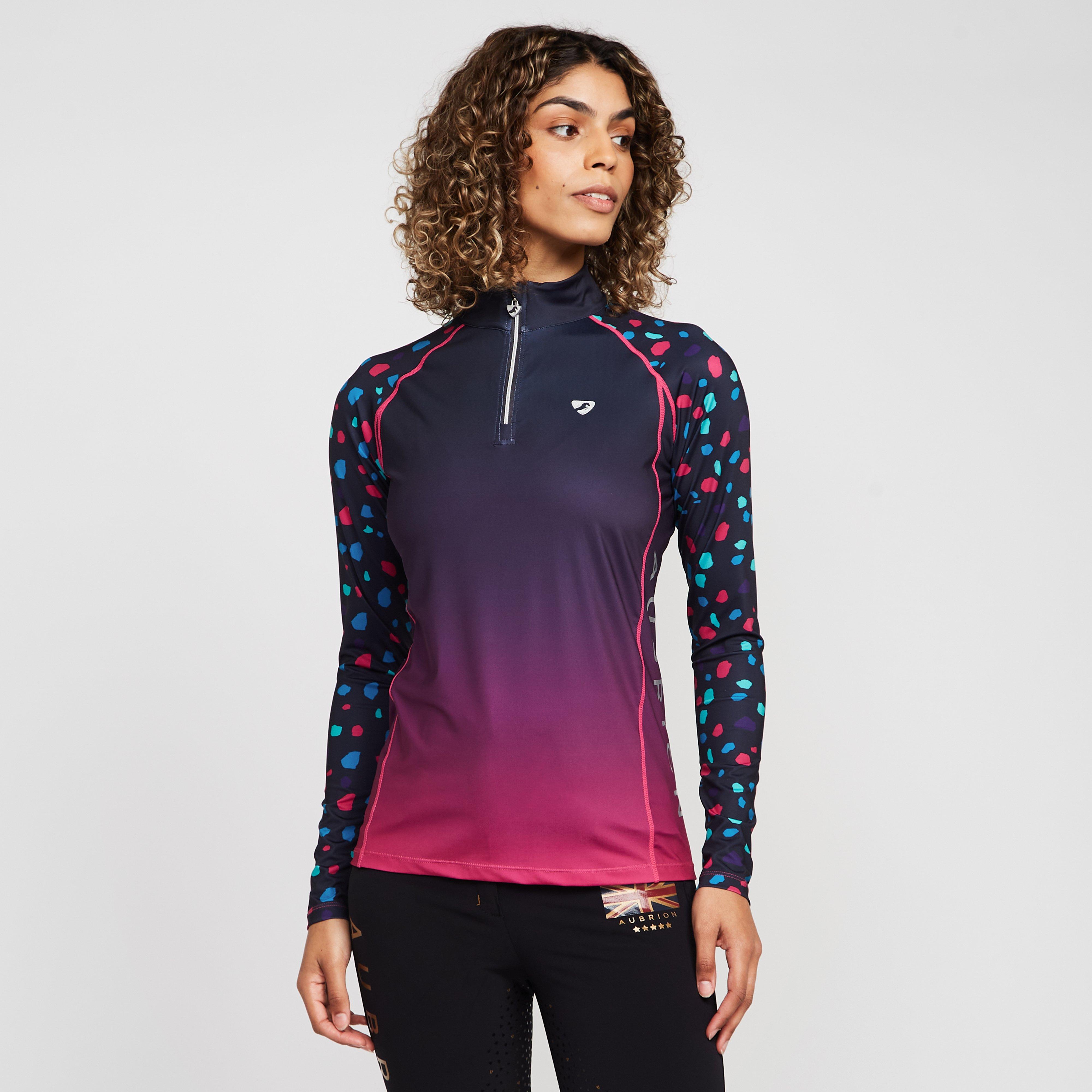 Image of Aubrion Womens Hyde Park Cross Country Shirt Pink Spot