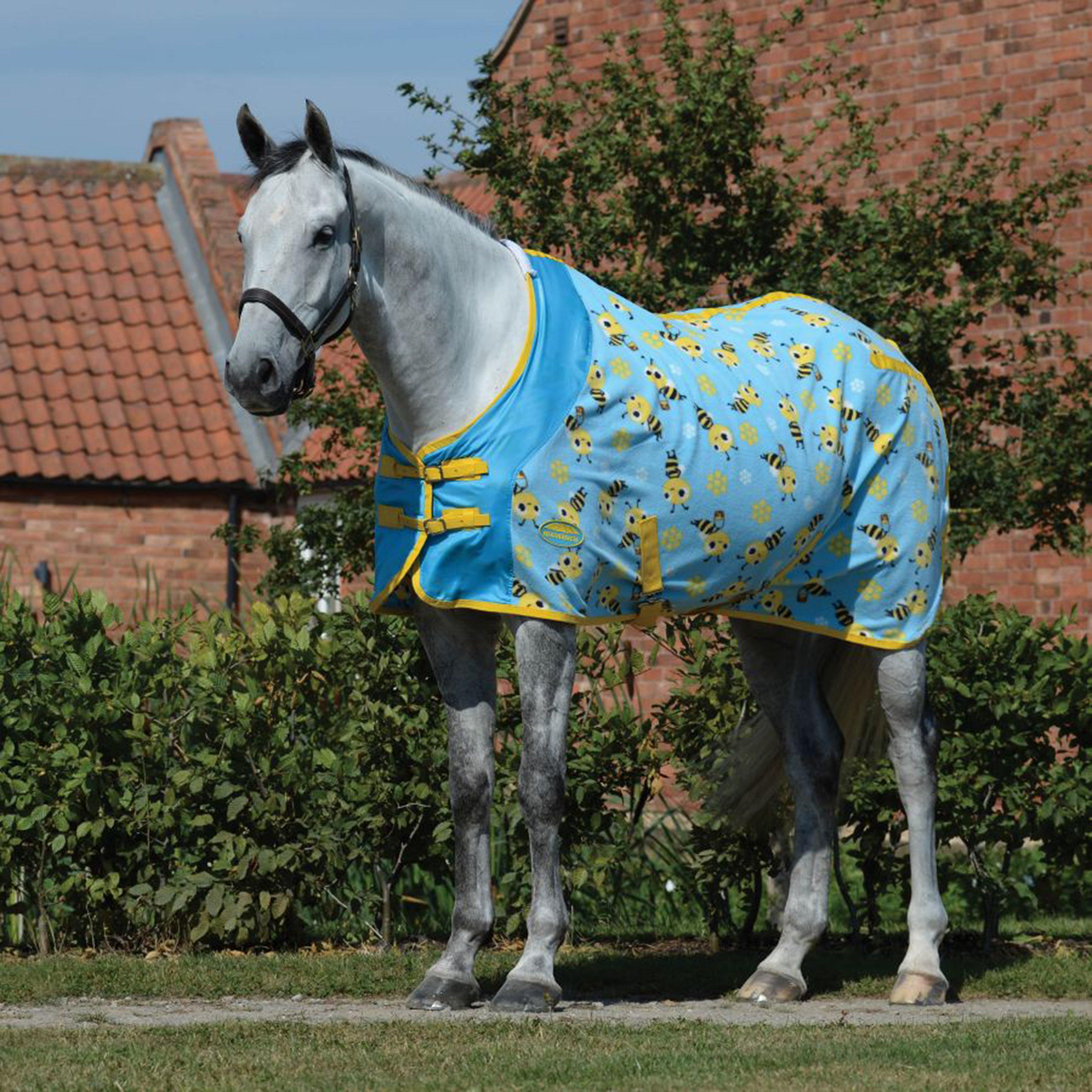  WeatherBeeta Standard Neck Fleece Cooler Bee Print, Blue
