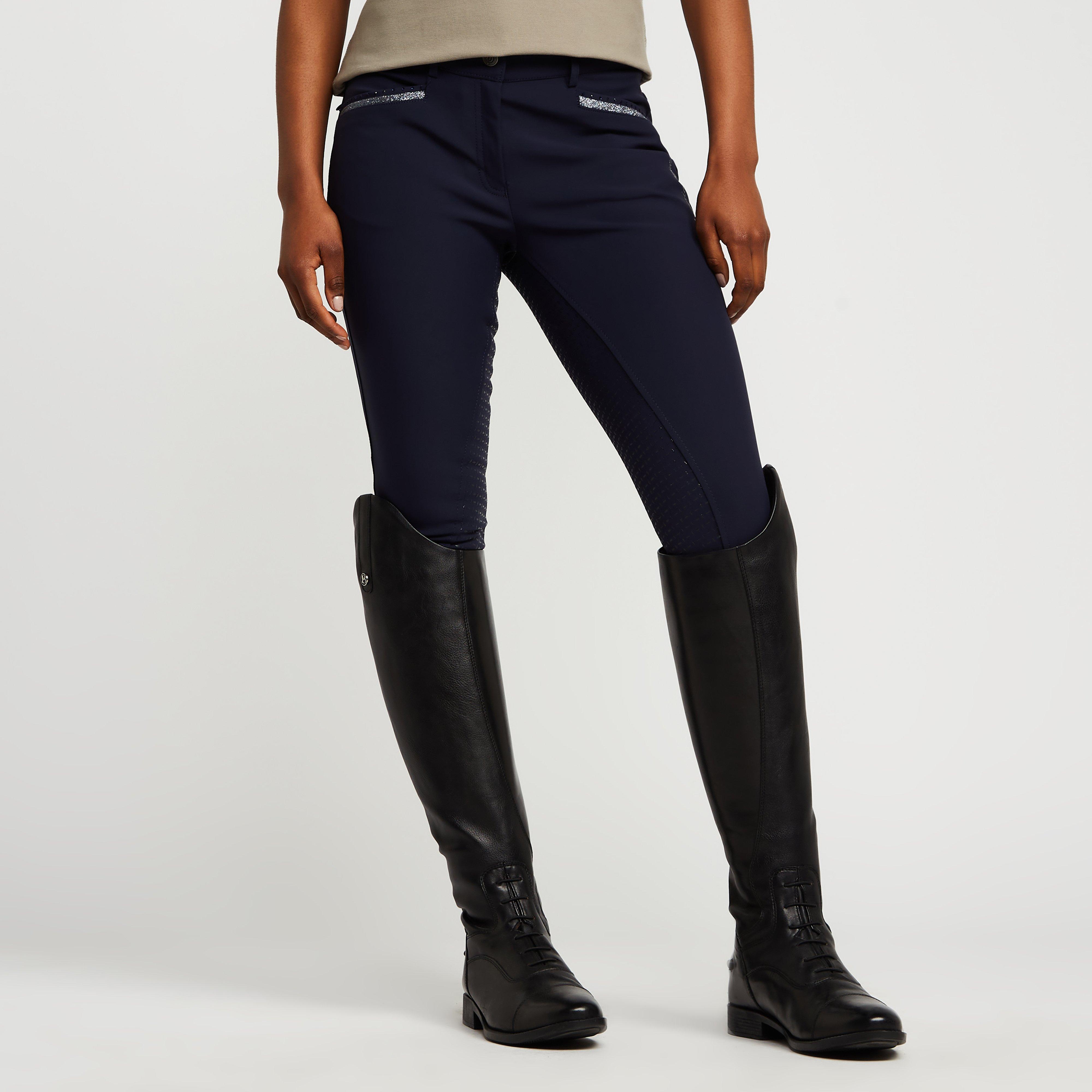 Image of Imperial Riding Womens El Capone Full Grip Breeches Navy, Black