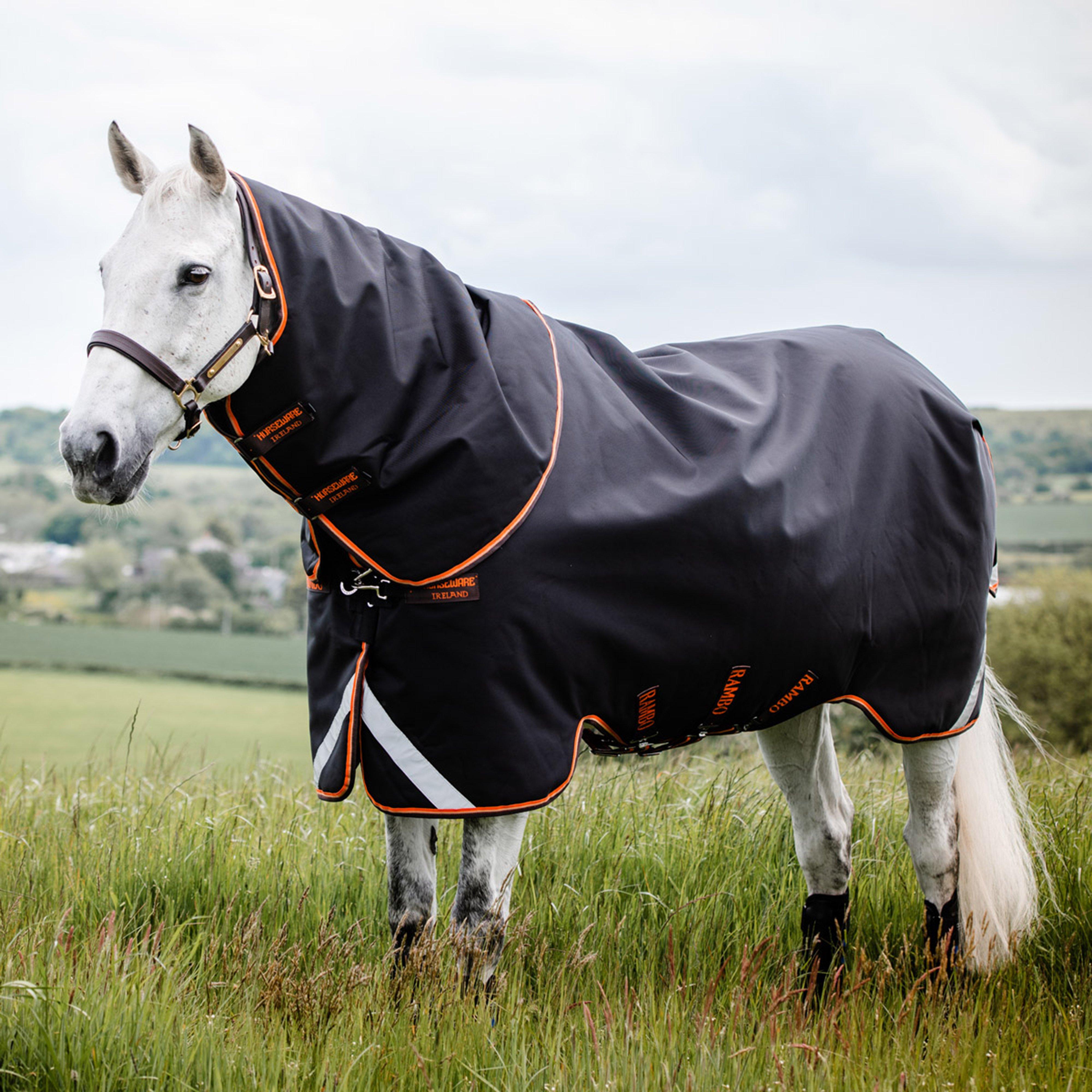 Image of Horseware Supreme 1680D Detachable Neck Turnout Rug, Black