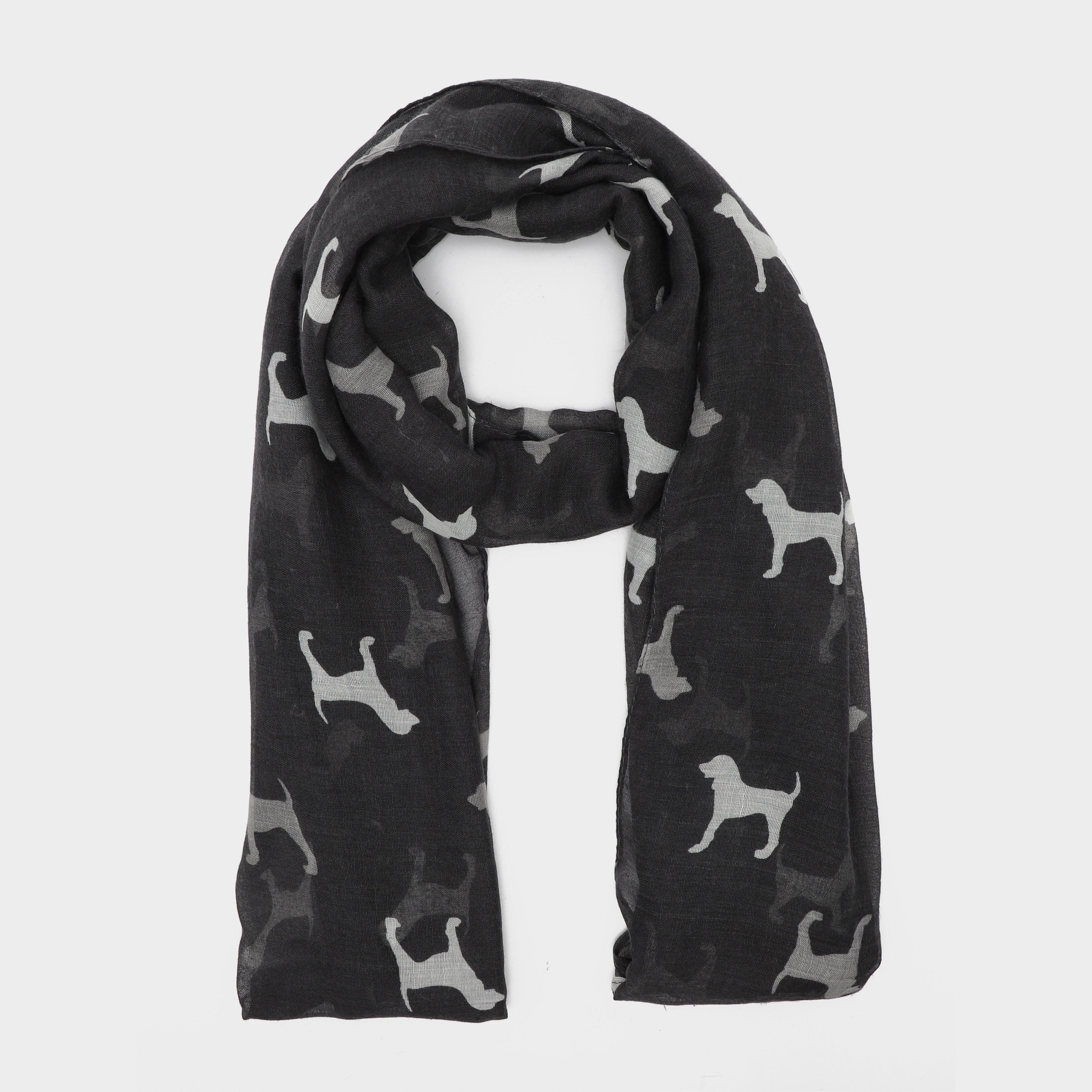 Image of Platinum Womens Blaze Viscose Scarf Black Dogs, Black