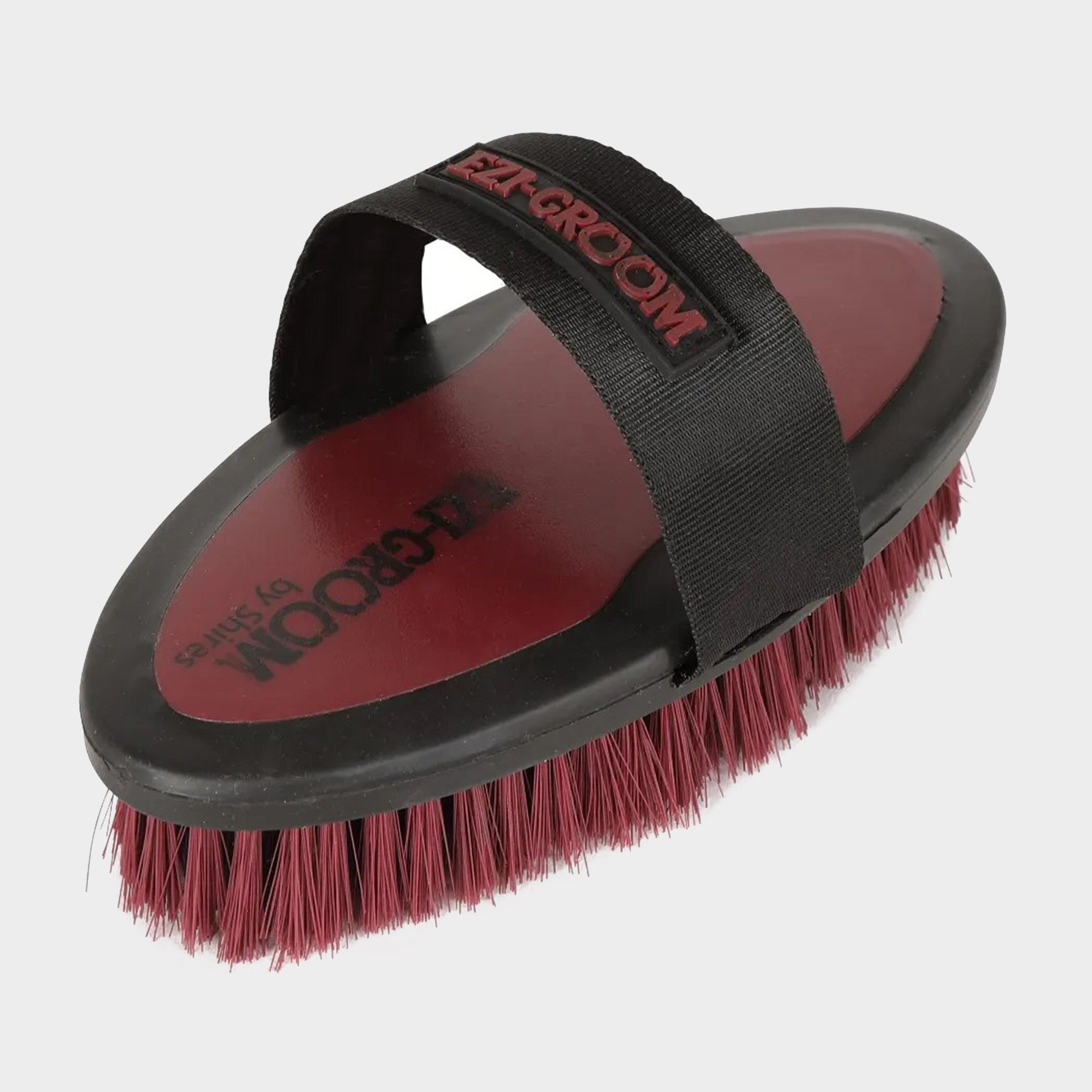 Image of EZI-GROOM Body Brush Small Burgundy, Red